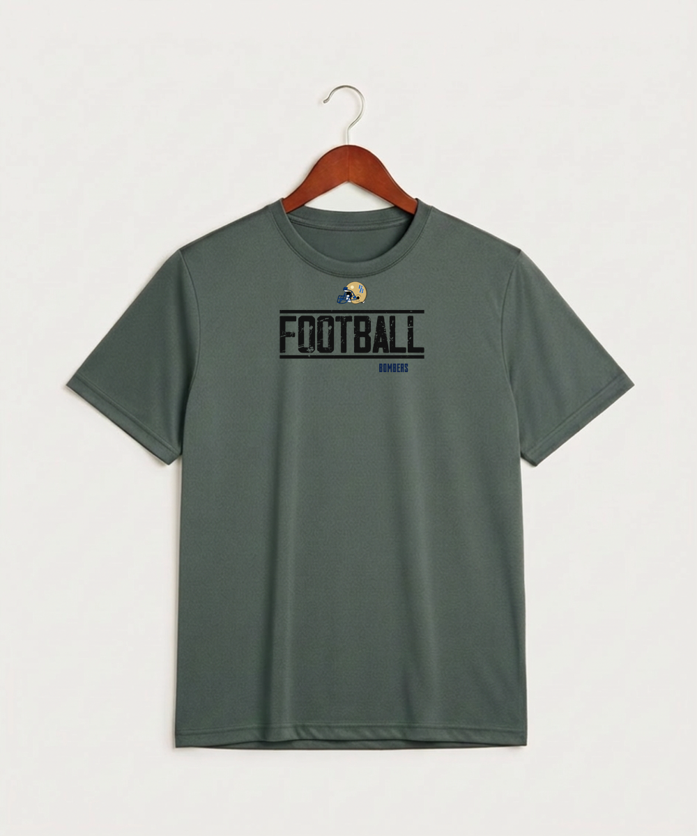 Braham Area High School Football (Boys) - Grey Concrete Heather Sport-Tek PosiCharge Competitor Tee. ST350