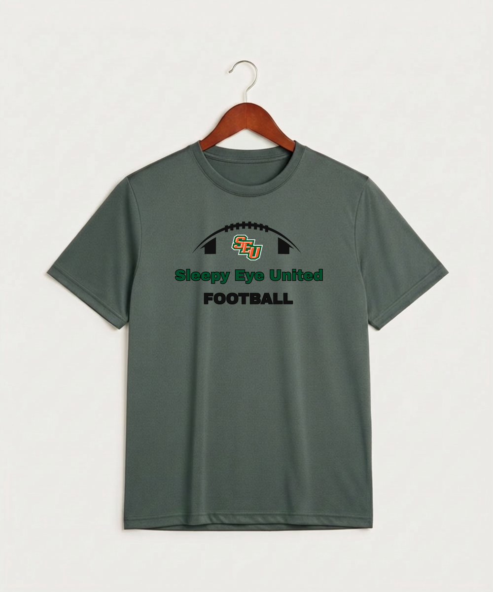 Sleepy Eye United Football (Boys) - Grey Concrete Heather Sport-Tek PosiCharge Competitor Tee. ST350
