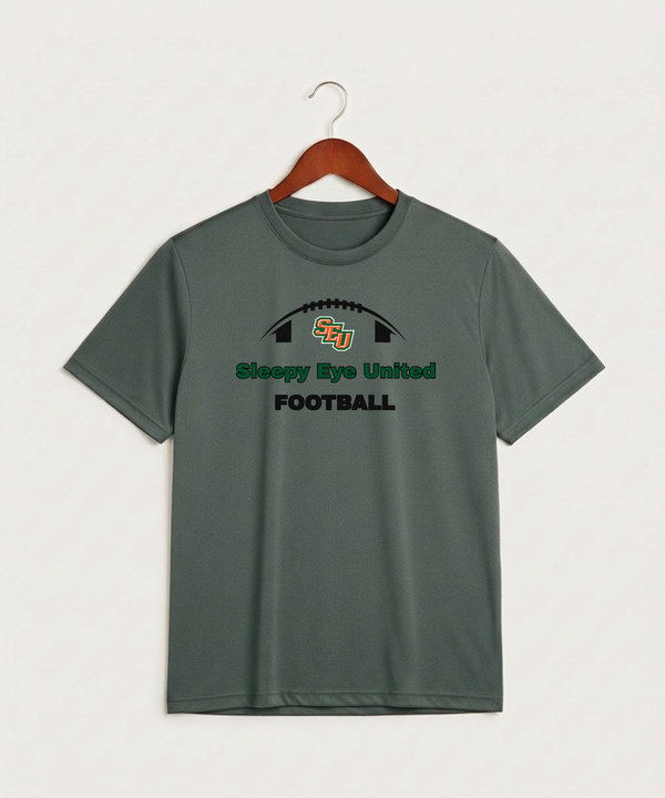 Sleepy Eye United Football (Boys) - Grey Concrete Heather Sport-Tek PosiCharge Competitor Tee. ST350