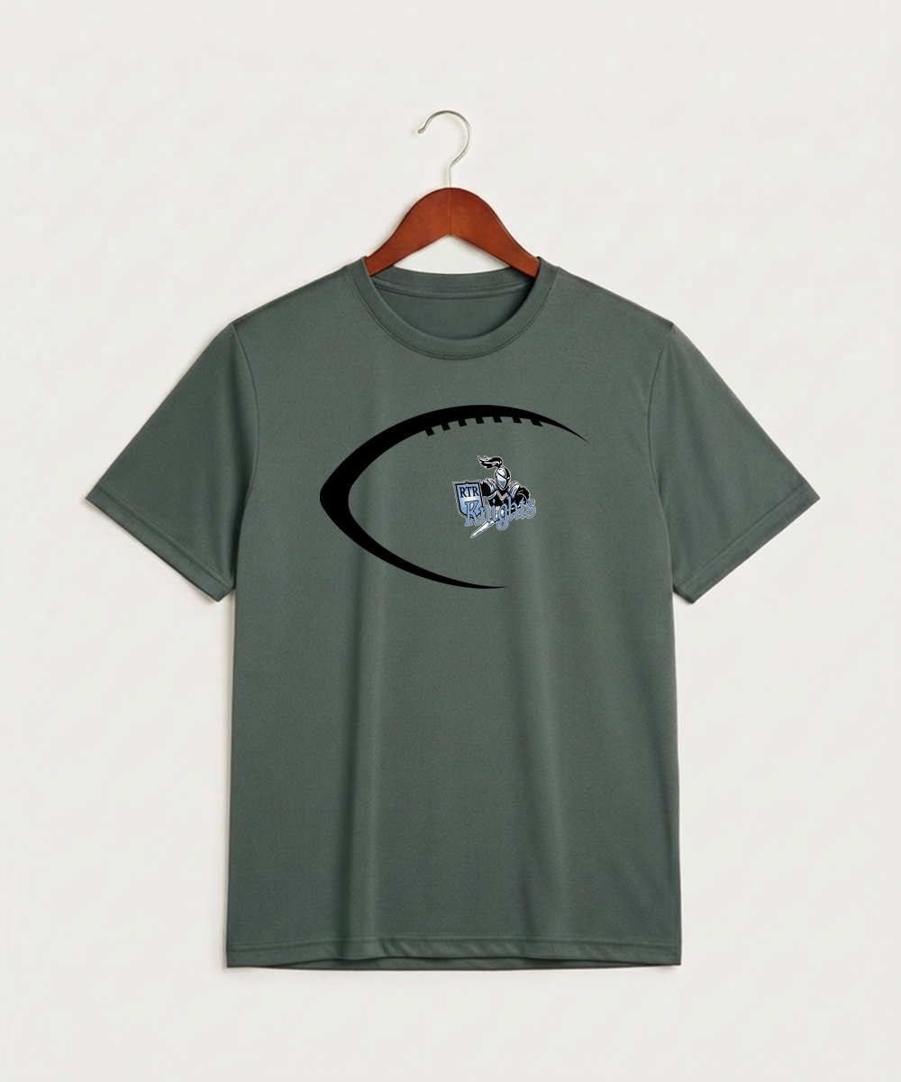 Russell-Tyler-Ruthton High School Football (Boys) - Grey Concrete Heather Sport-Tek PosiCharge Competitor Tee. ST350