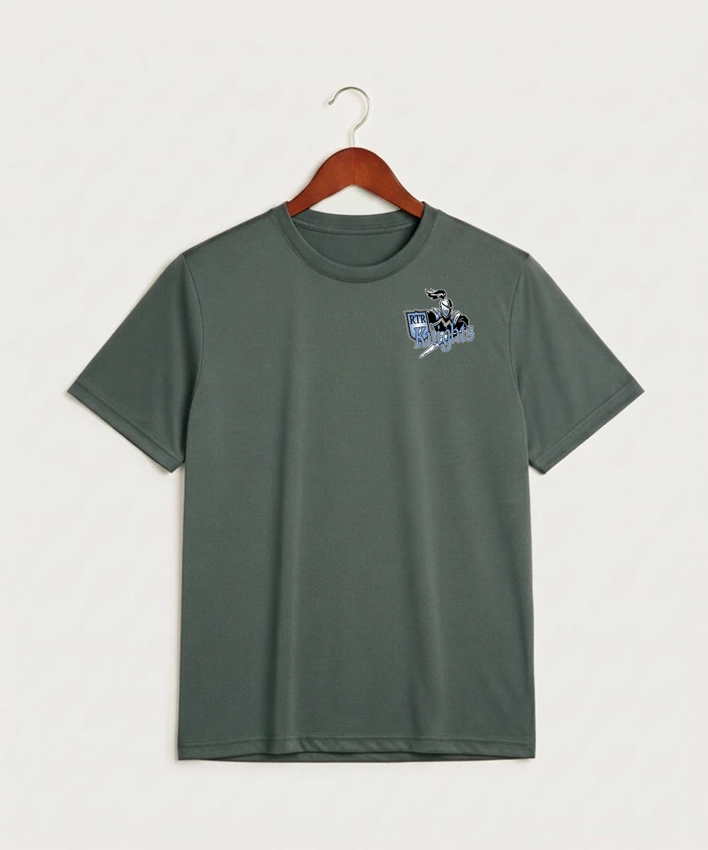 Russell-Tyler-Ruthton High School Football (Boys) - Grey Concrete Heather Sport-Tek PosiCharge Competitor Tee. ST350