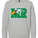 Maple River High School hockey_boys - Grey Heather Unisex Fleece Crewneck Sweatshirt