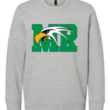 Maple River High School baseball_boys - Grey Heather Unisex Fleece Crewneck Sweatshirt