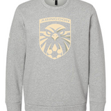 Abingdon High School soccer_boys - Grey Heather Unisex Fleece Crewneck Sweatshirt