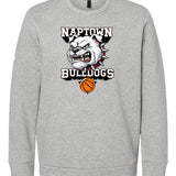 Naptown basketball_boys - Grey Heather Unisex Fleece Crewneck Sweatshirt