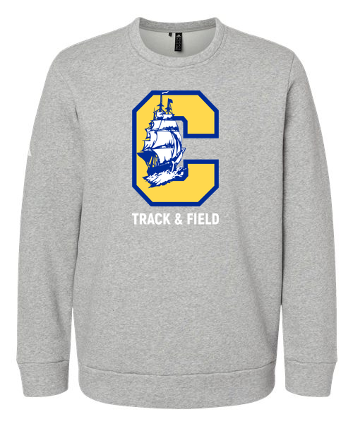 Clearview High School track_field - Grey Heather Unisex Fleece Crewneck Sweatshirt