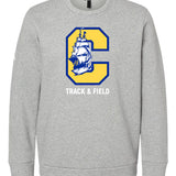 Clearview High School track_field - Grey Heather Unisex Fleece Crewneck Sweatshirt