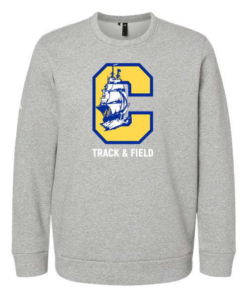 Clearview High School track_field - Grey Heather Unisex Fleece Crewneck Sweatshirt