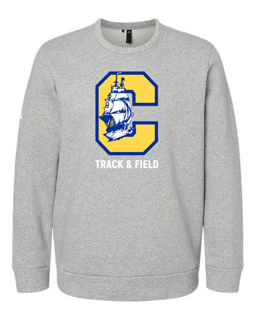 Clearview High School track_field - Grey Heather Unisex Fleece Crewneck Sweatshirt