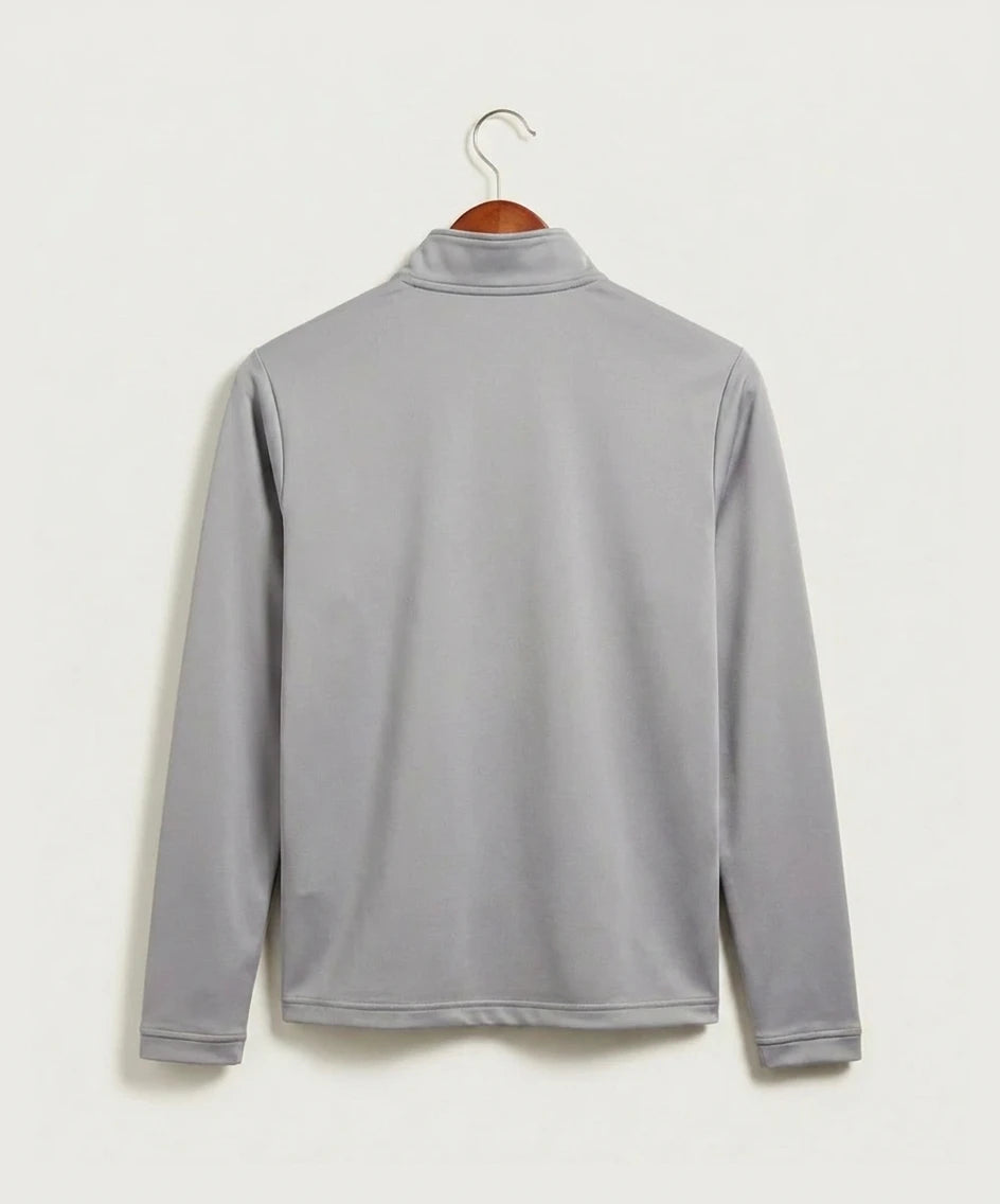 Hershey High School Volleyball Team Store - Grey Three Men's Ultimate365 Lightweight Quarter-Zip Pullover (back)