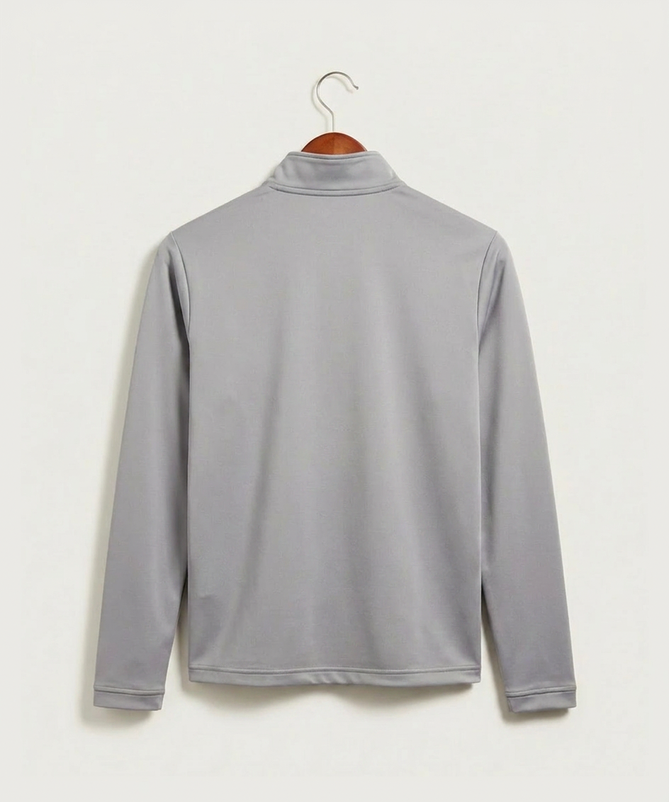 Pine Island High School Football (Boys) - Grey Three Men's Ultimate365 Lightweight Quarter-Zip Pullover (back)