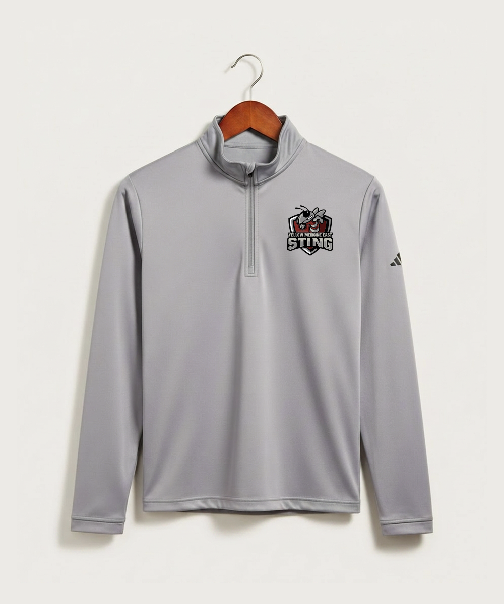 Yellow Medicine East High School Football (Boys) - Grey Three Men's Ultimate365 Lightweight Quarter-Zip Pullover