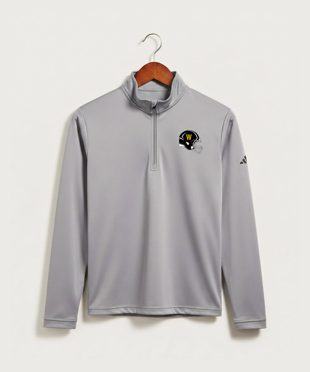 Warroad High School Football (Boys) - Grey Three Men's Ultimate365 Lightweight Quarter-Zip Pullover