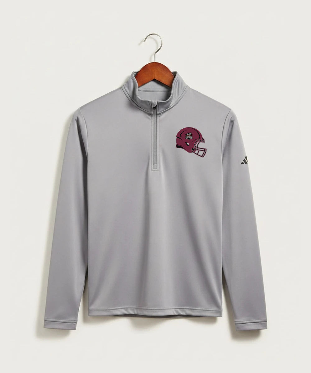 Yellow Medicine East High School Football (Boys) - Grey Three Men's Ultimate365 Lightweight Quarter-Zip Pullover