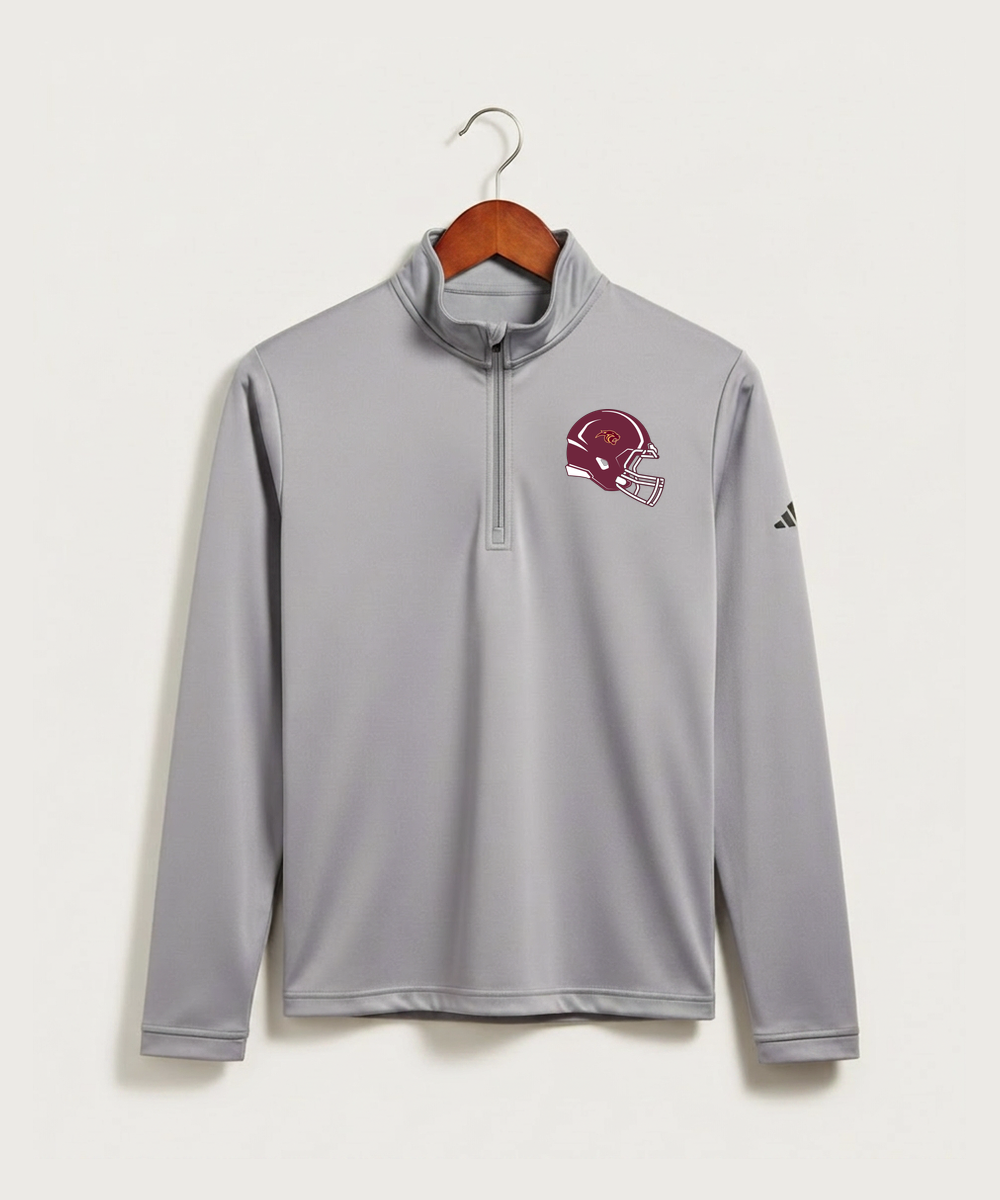Pine Island High School Football (Boys) - Grey Three Men's Ultimate365 Lightweight Quarter-Zip Pullover