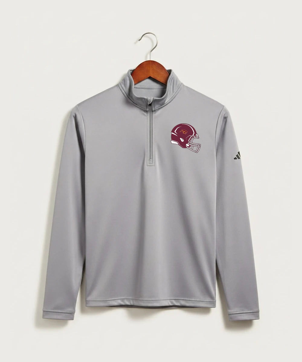 Pine Island High School Football (Boys) - Grey Three Men's Ultimate365 Lightweight Quarter-Zip Pullover