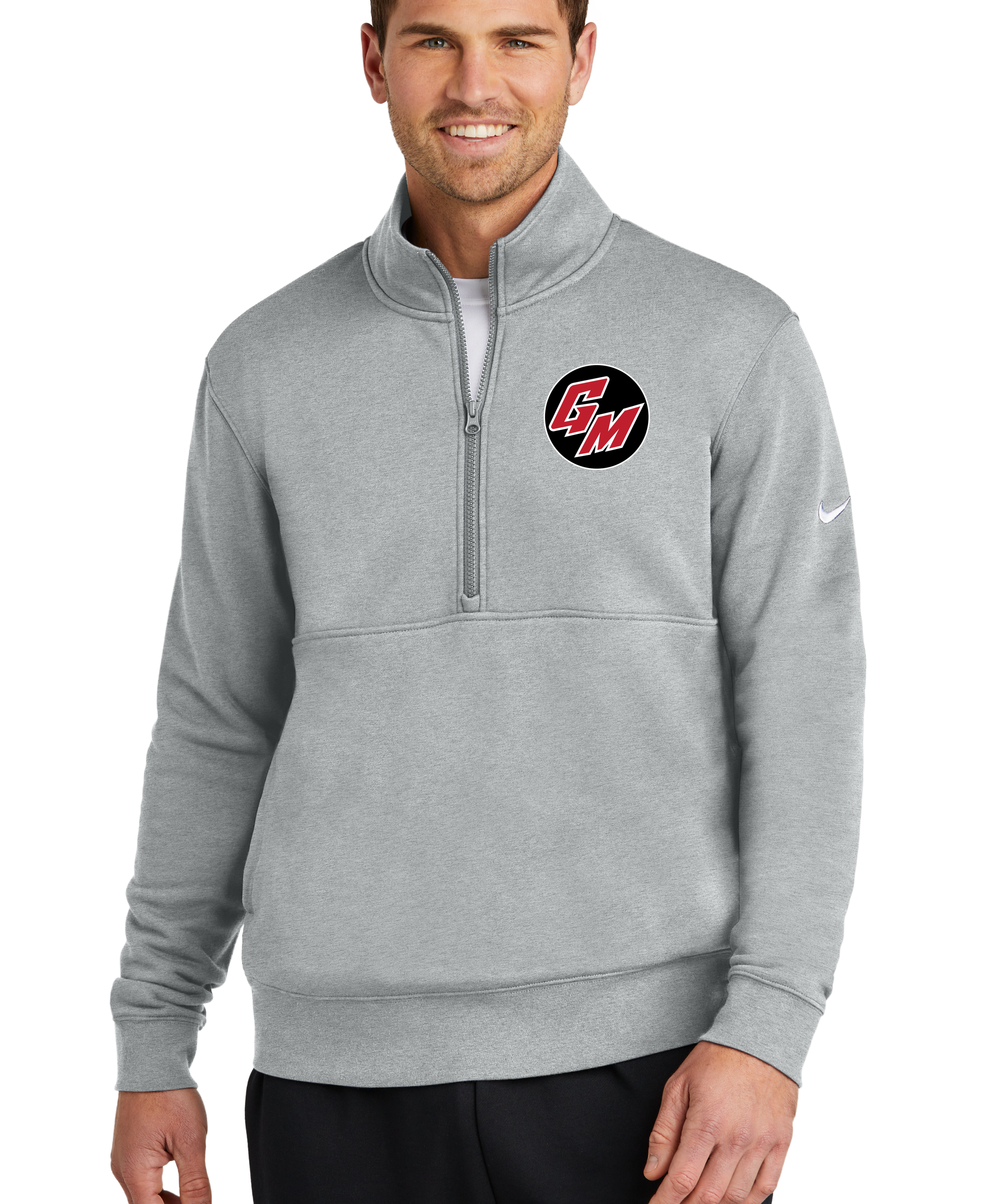 Final Test - Grey 1/2 Zip - Left Chest