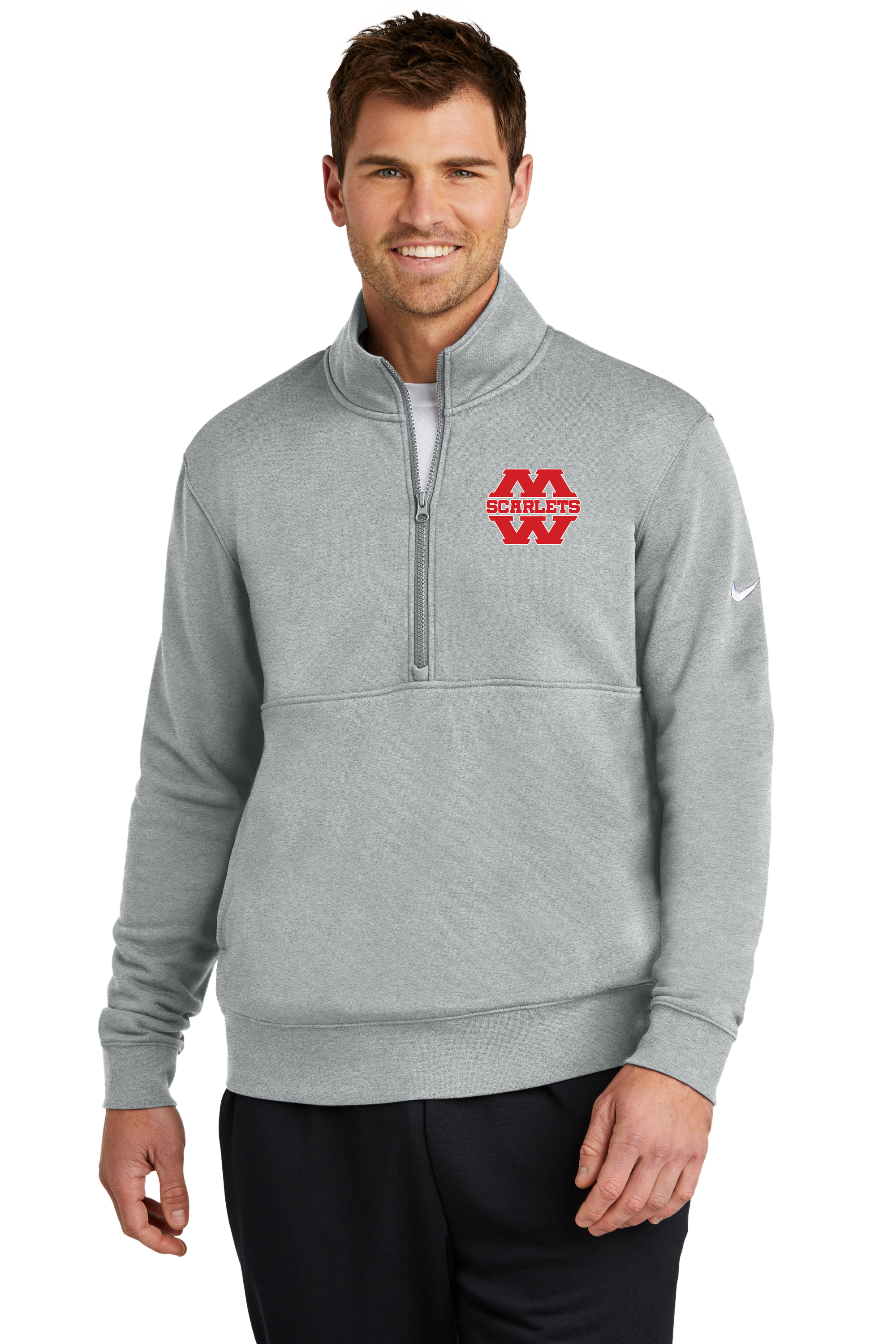 Mankato West Track - Grey 1/2 Zip - Left Chest