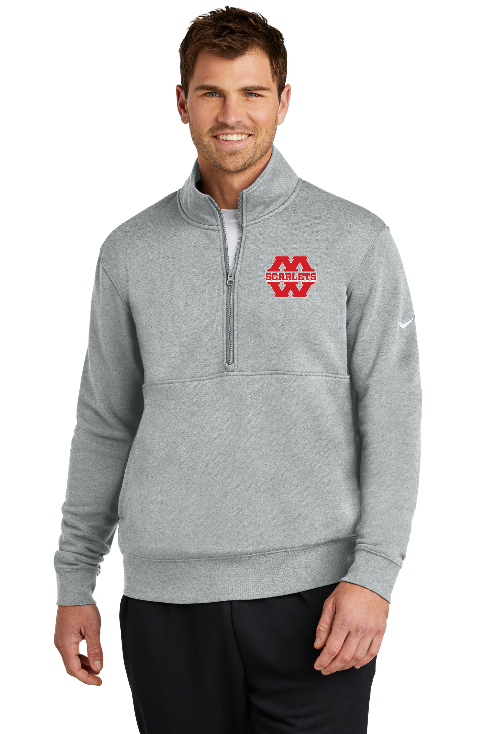 Mankato West Track - Grey 1/2 Zip - Left Chest