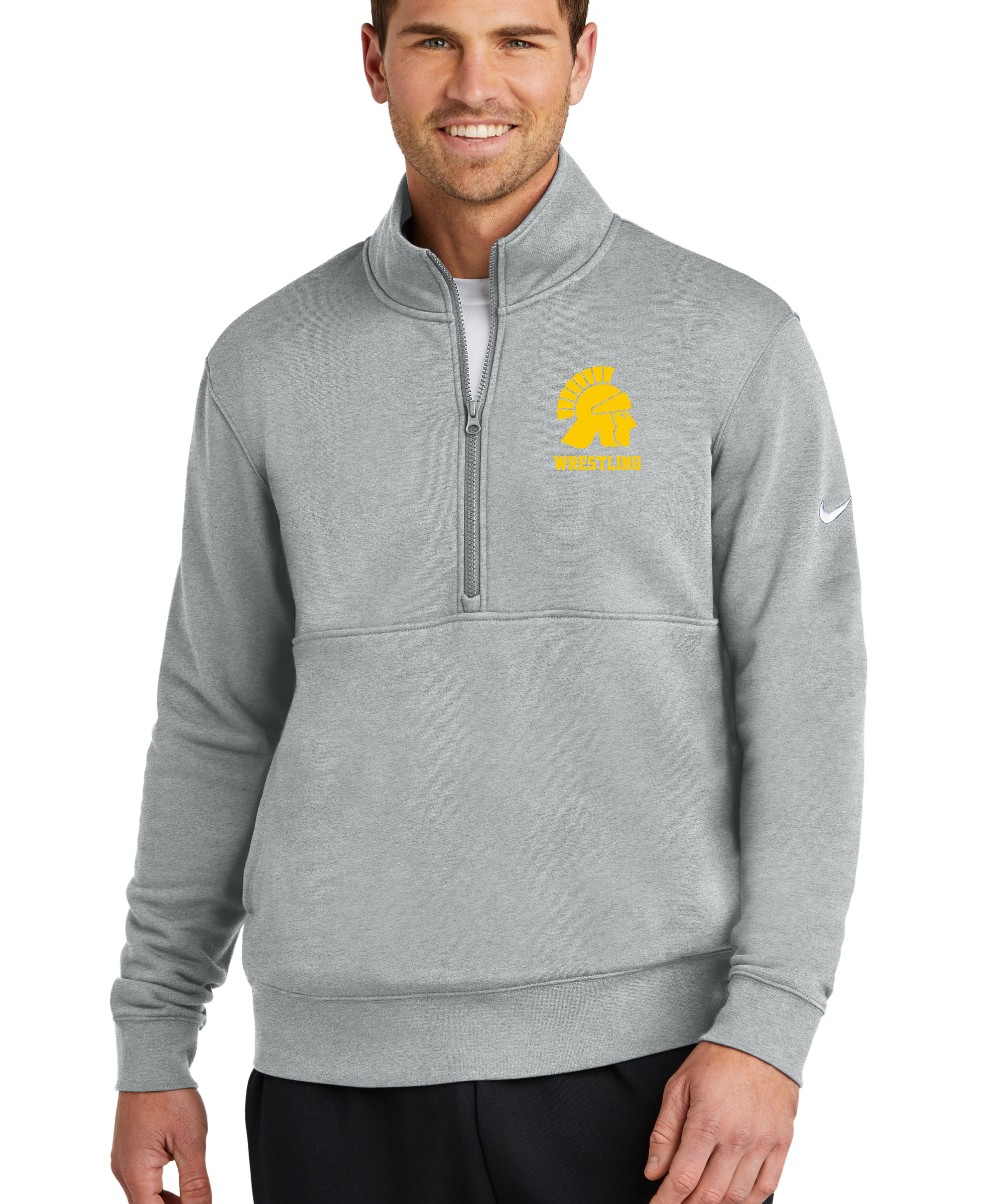 Testing - Grey 1/2 Zip - Left Chest