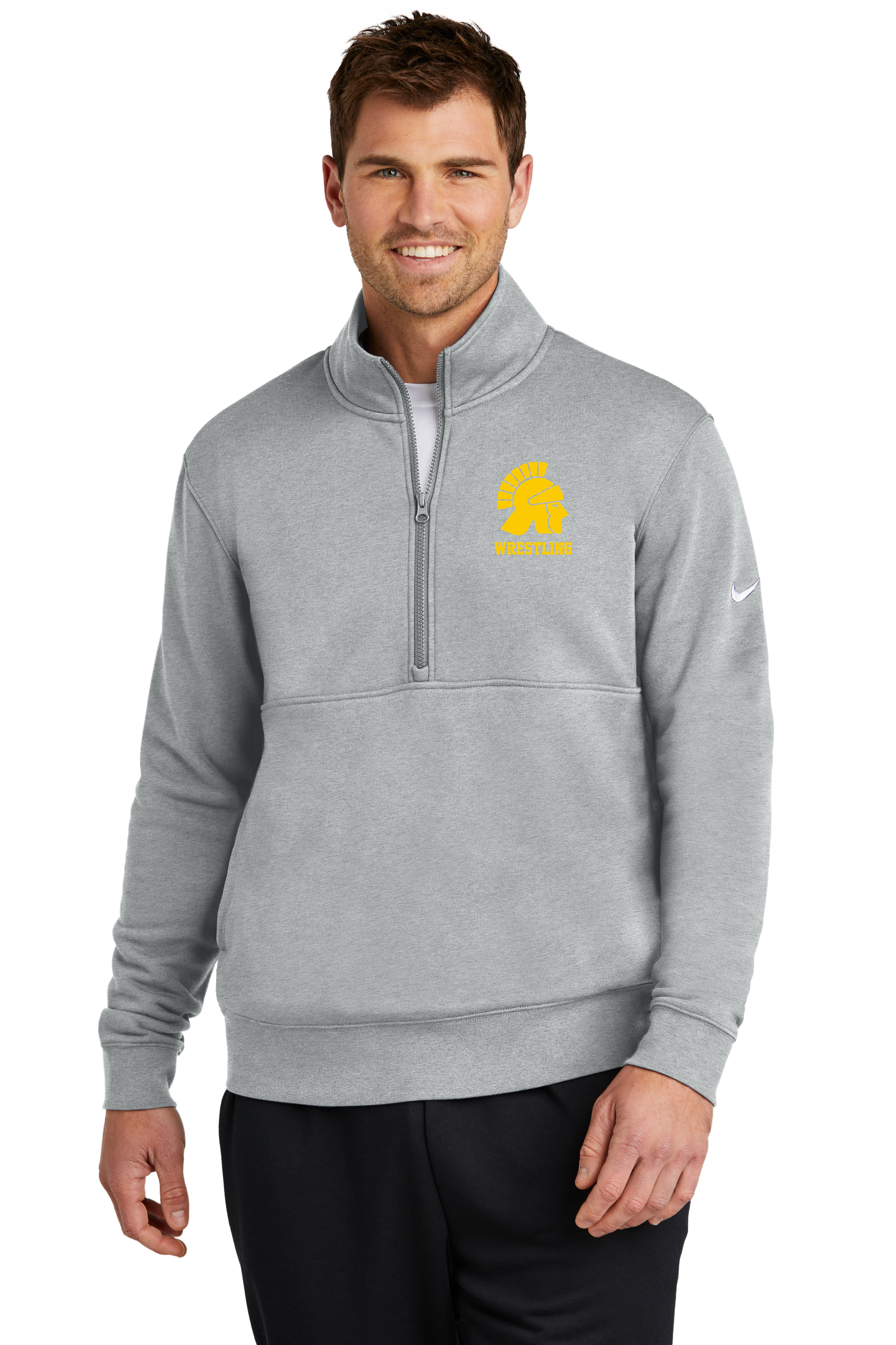 Testing - Grey 1/2 Zip - Left Chest