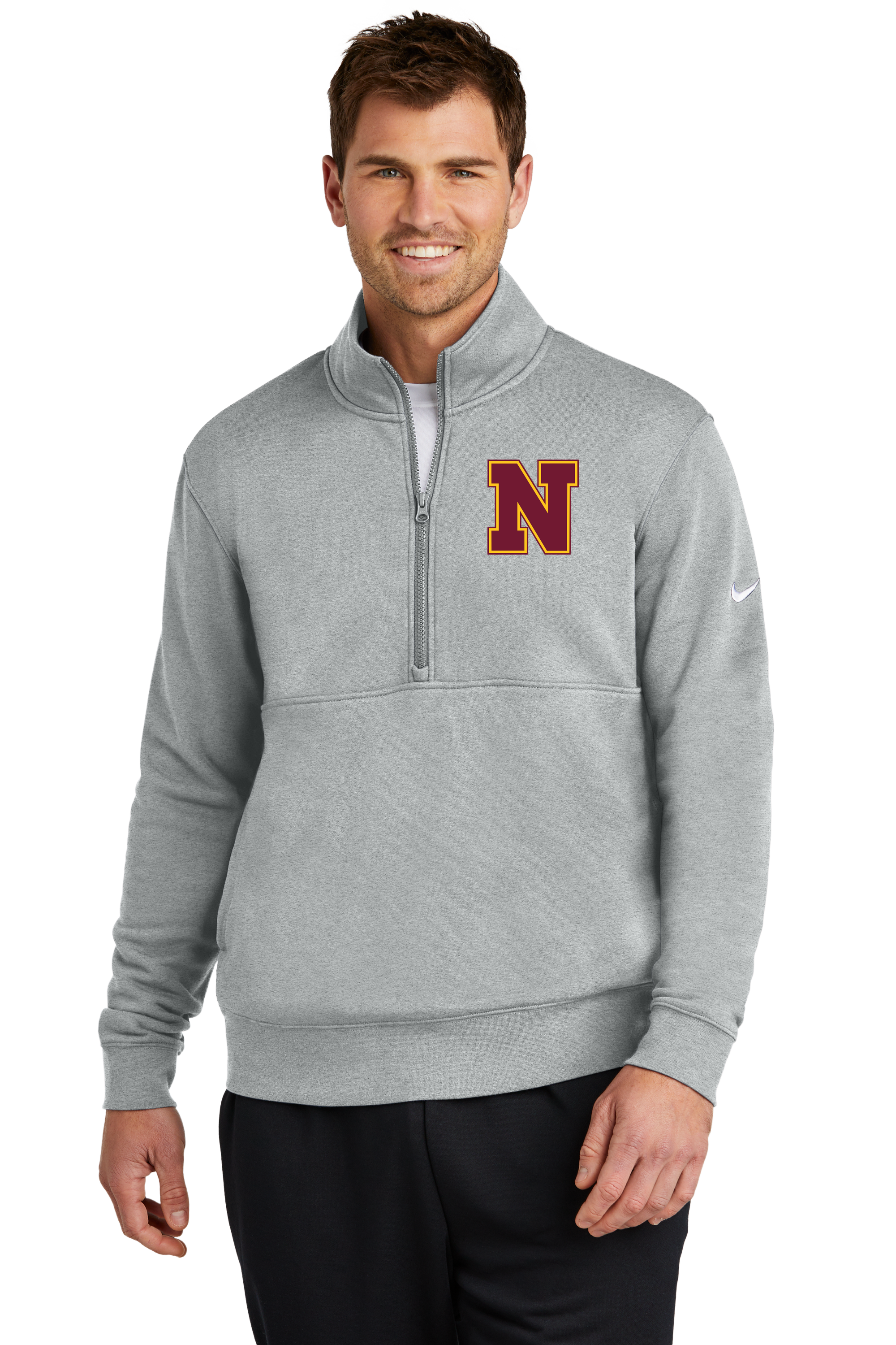 Northfield Baseball - Grey 1/2 Zip - Left Chest