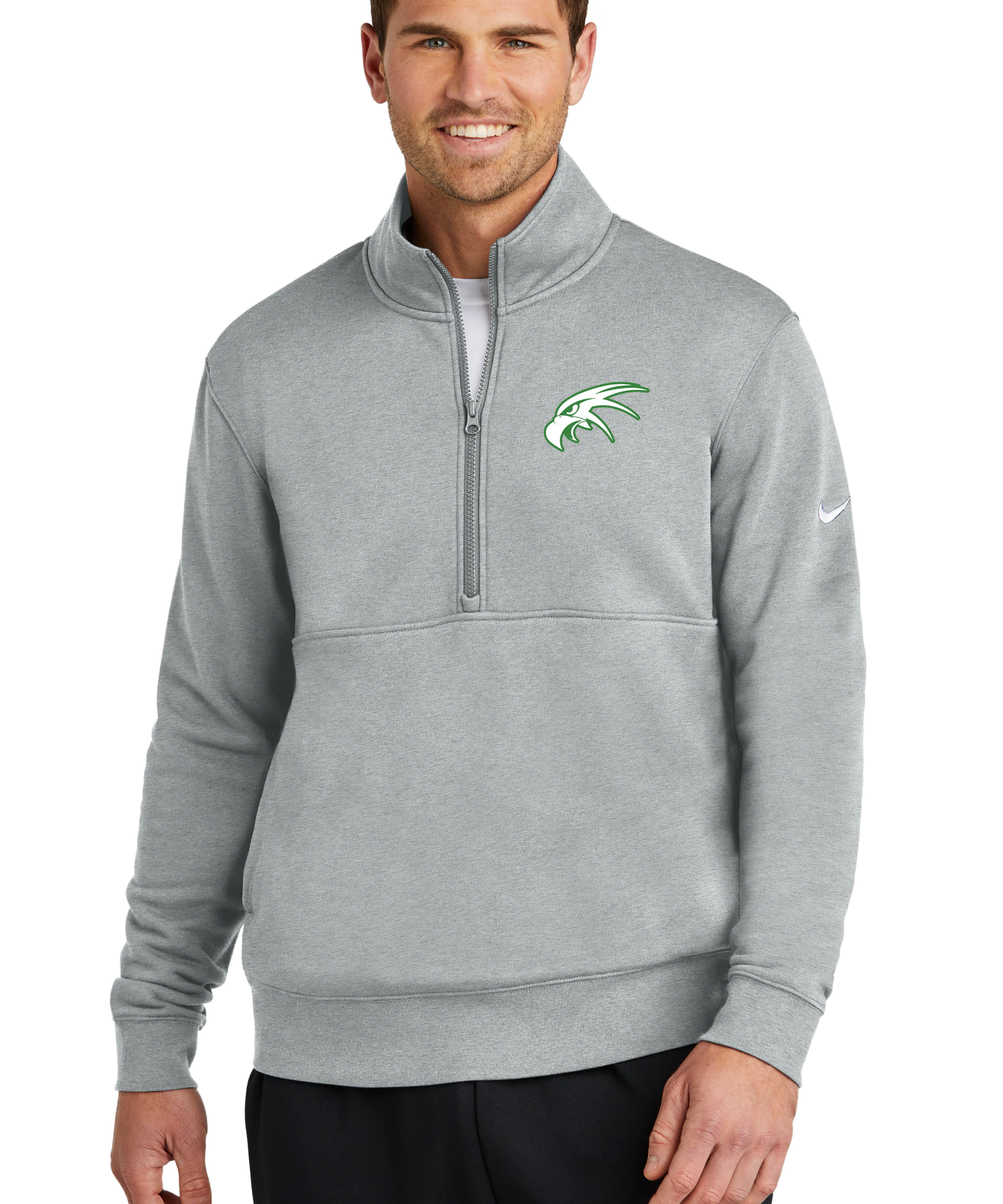 Maple River High School Baseball - Grey 1/2 Zip - Left Chest