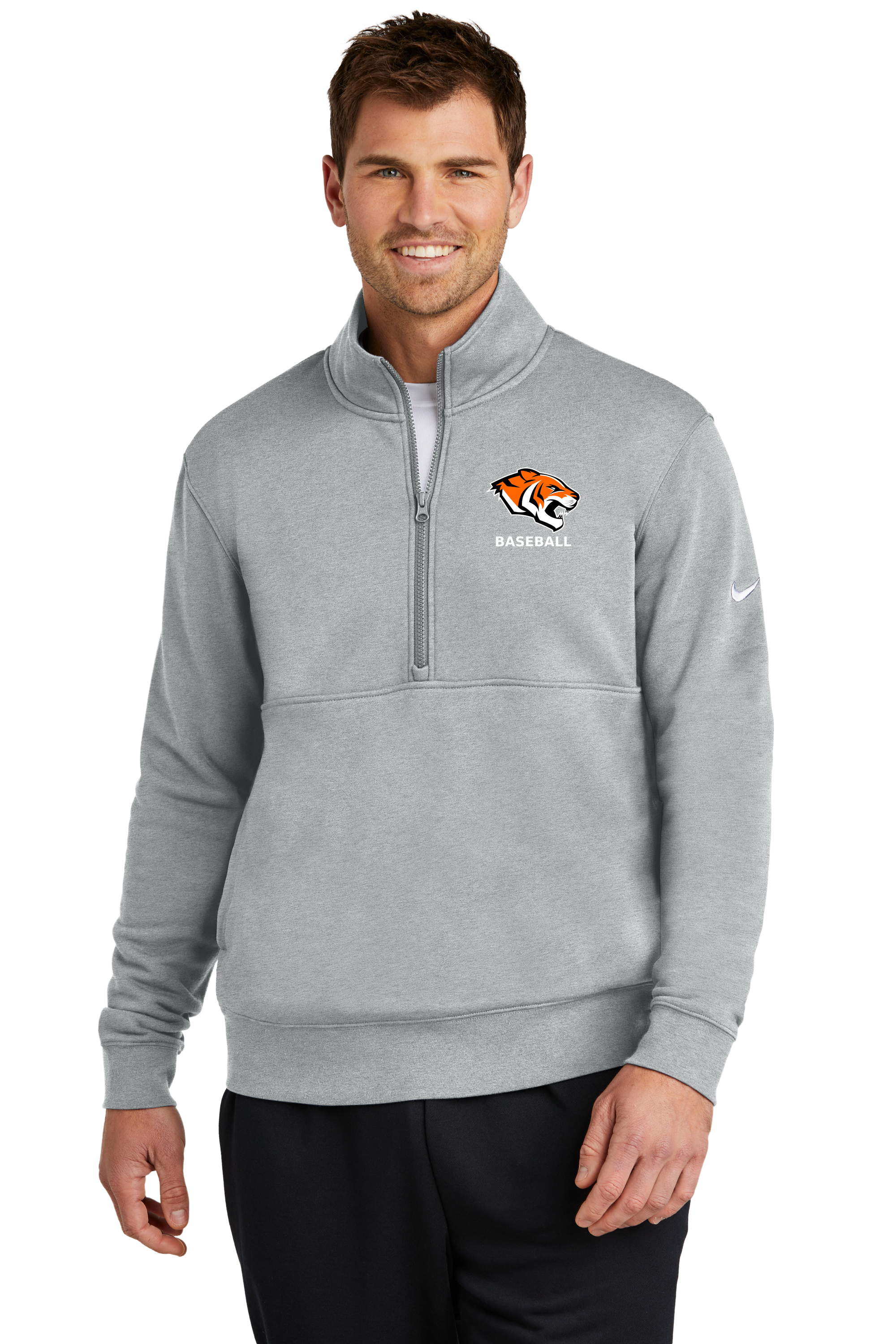 Morris Baseball Association - Grey 1/2 Zip - Left Chest