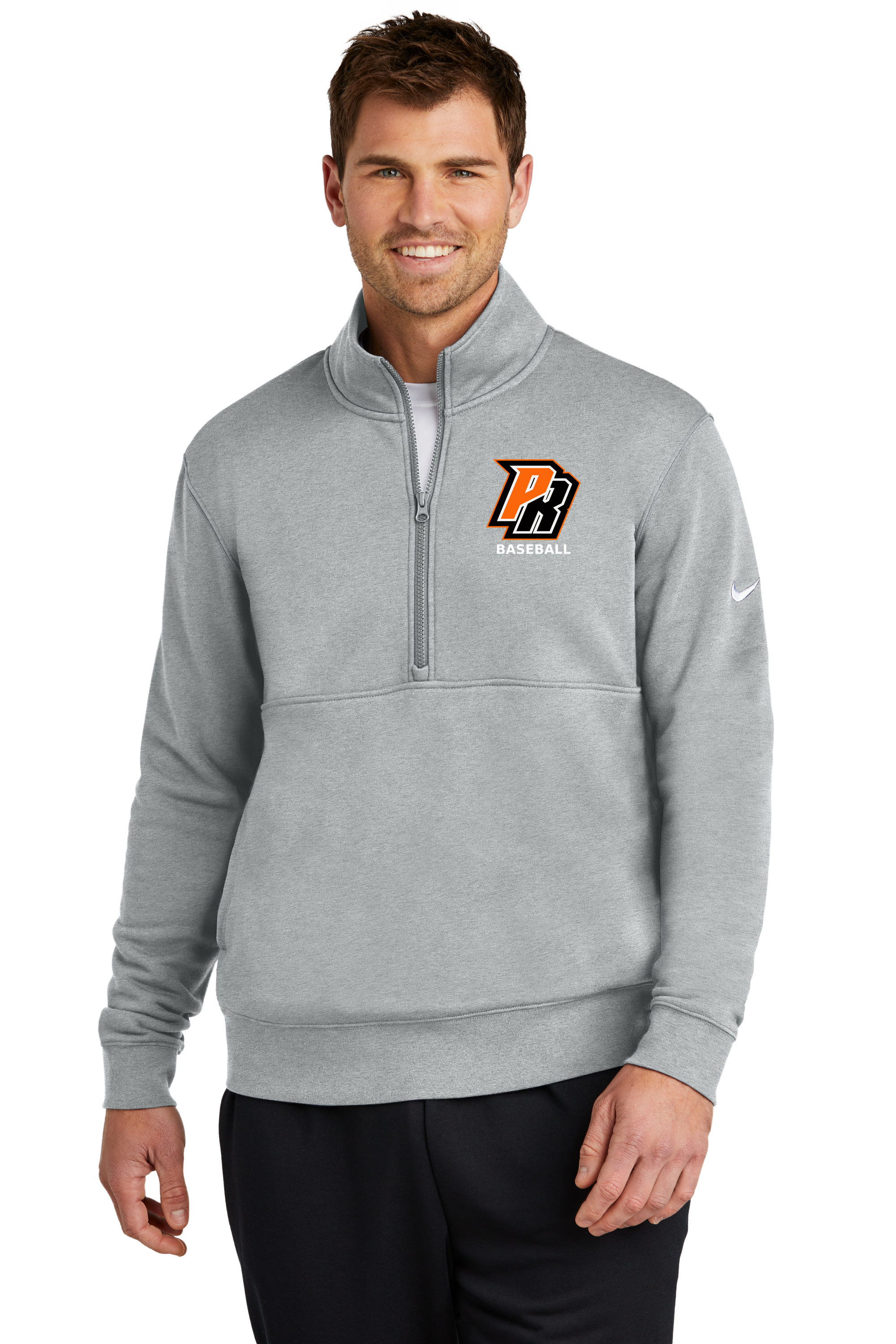 Park Rapids Baseball - Grey 1/2 Zip - Left Chest