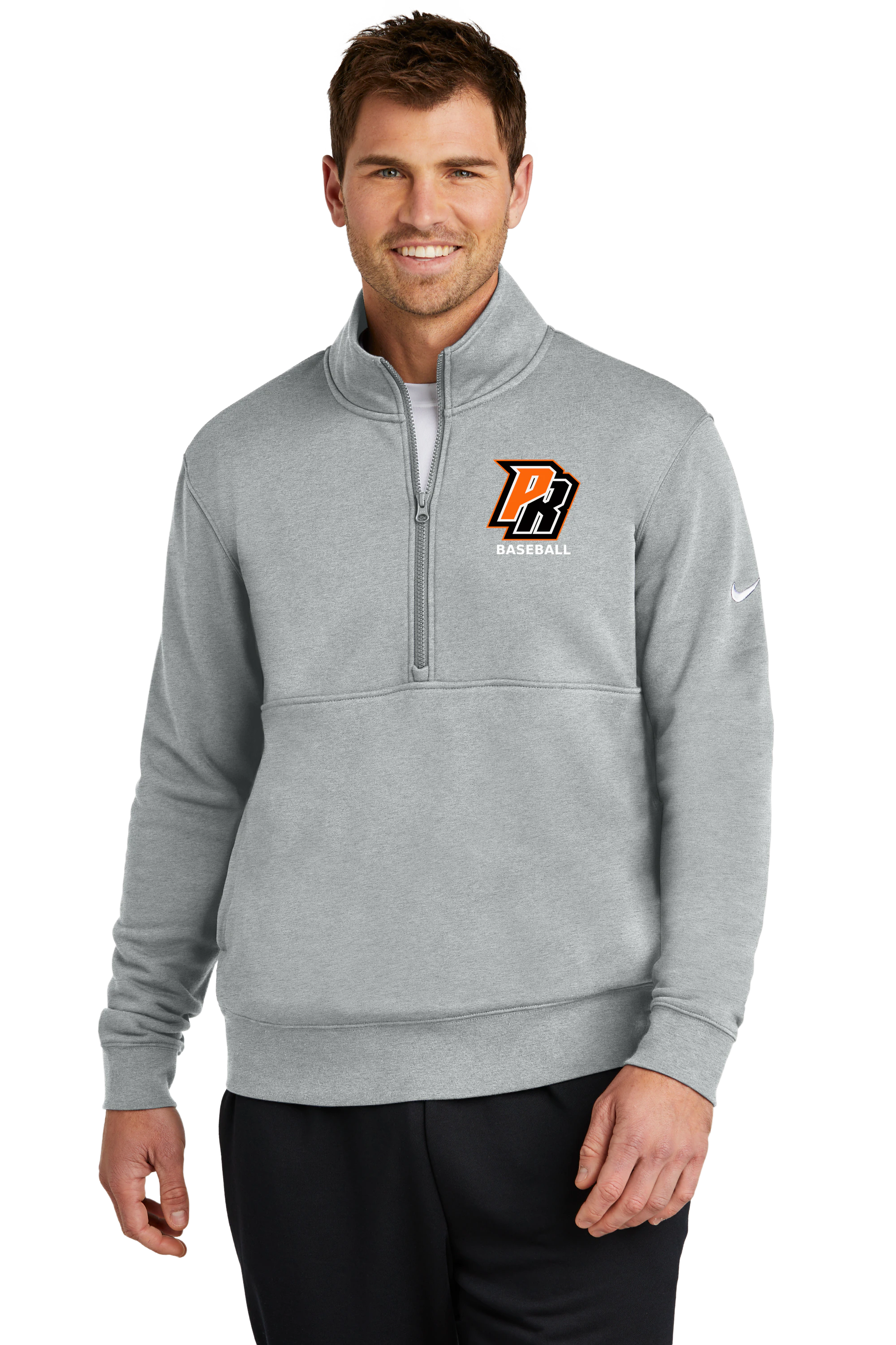 Park Rapids Baseball - Grey 1/2 Zip - Left Chest
