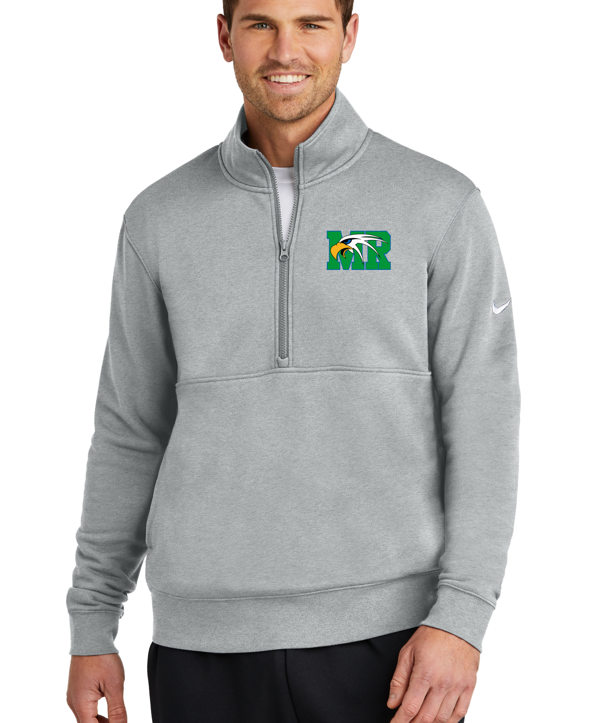 Maple River - Grey 1/2 Zip - Left Chest
