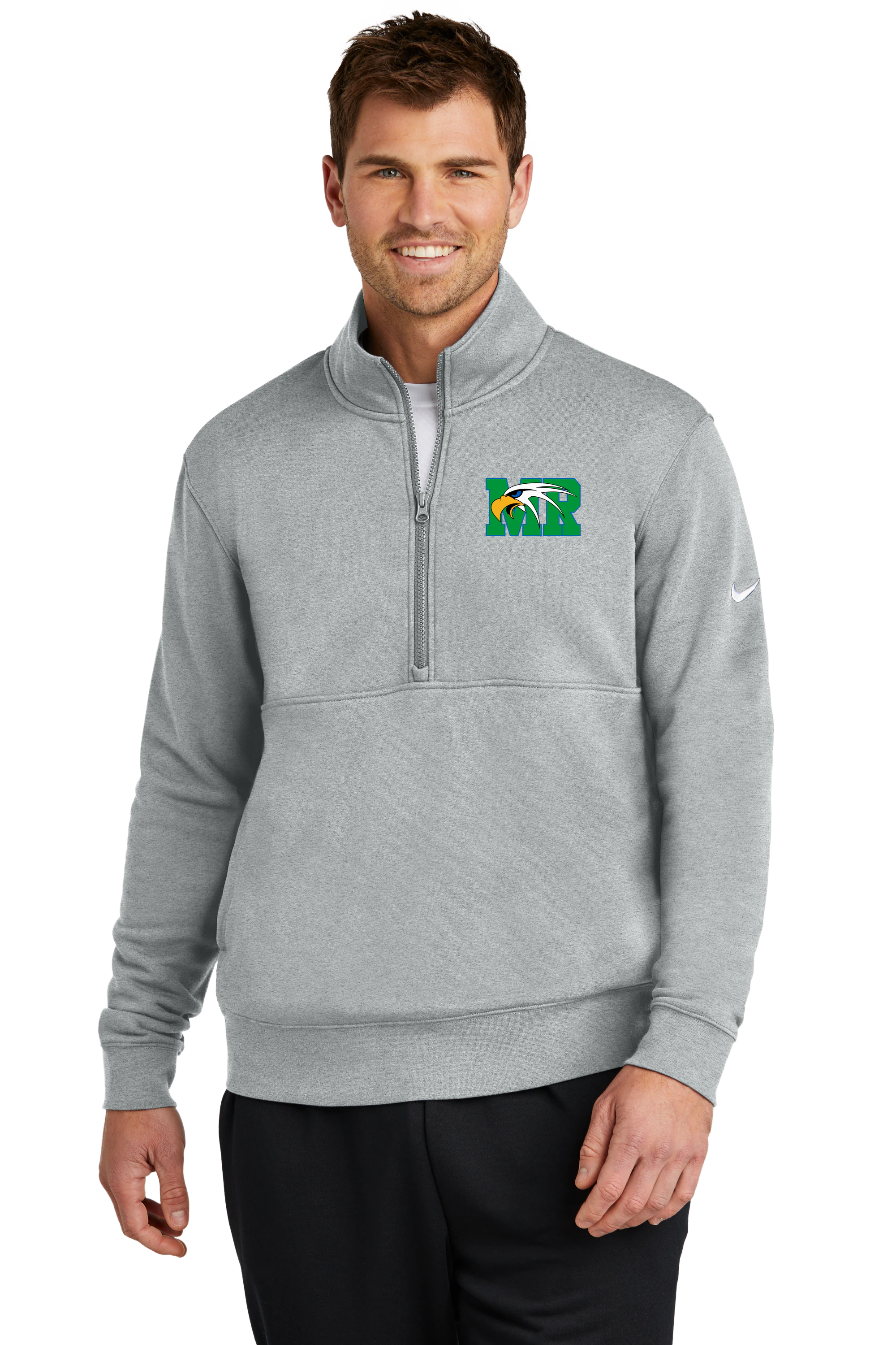 Maple River - Grey 1/2 Zip - Left Chest