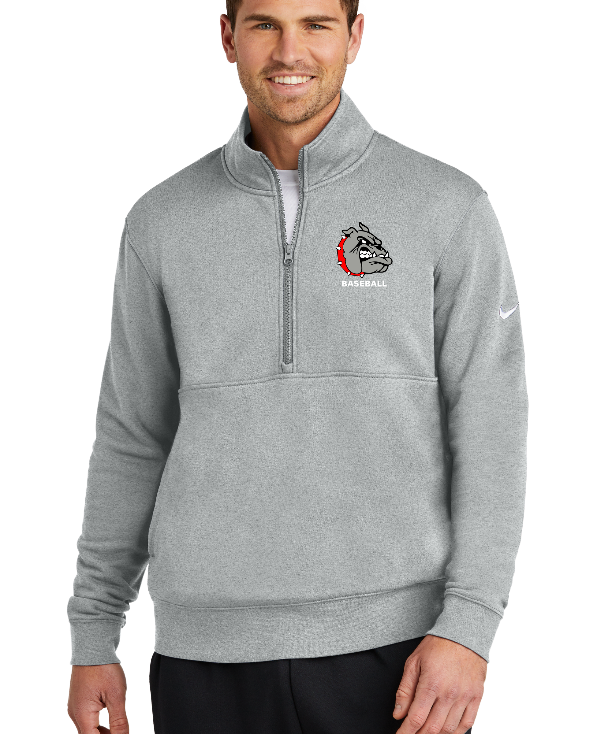 OTC Baseball - Grey 1/2 Zip - Left Chest