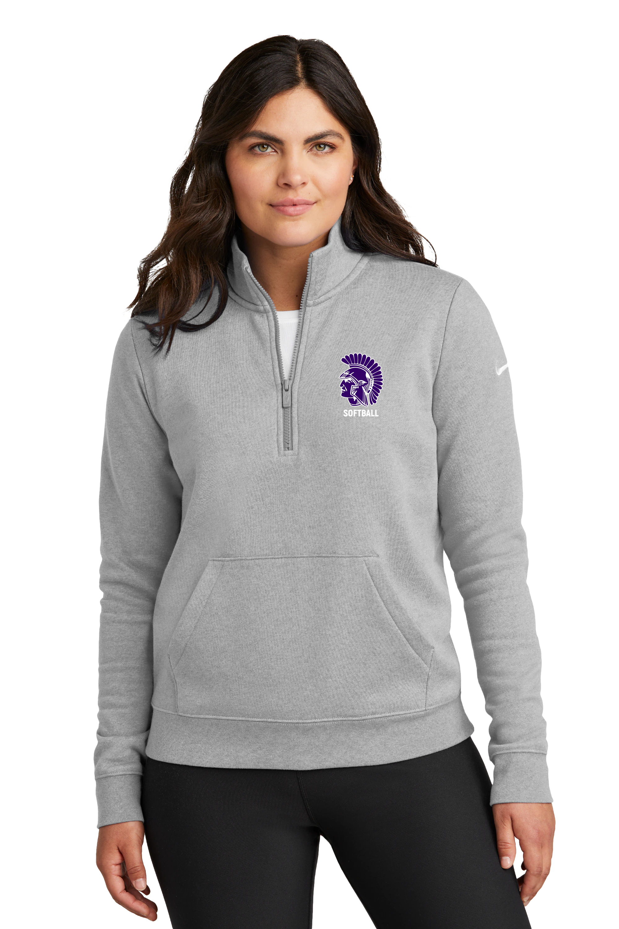 Barnesville Softball - Grey 1/2 Zip - Left Chest