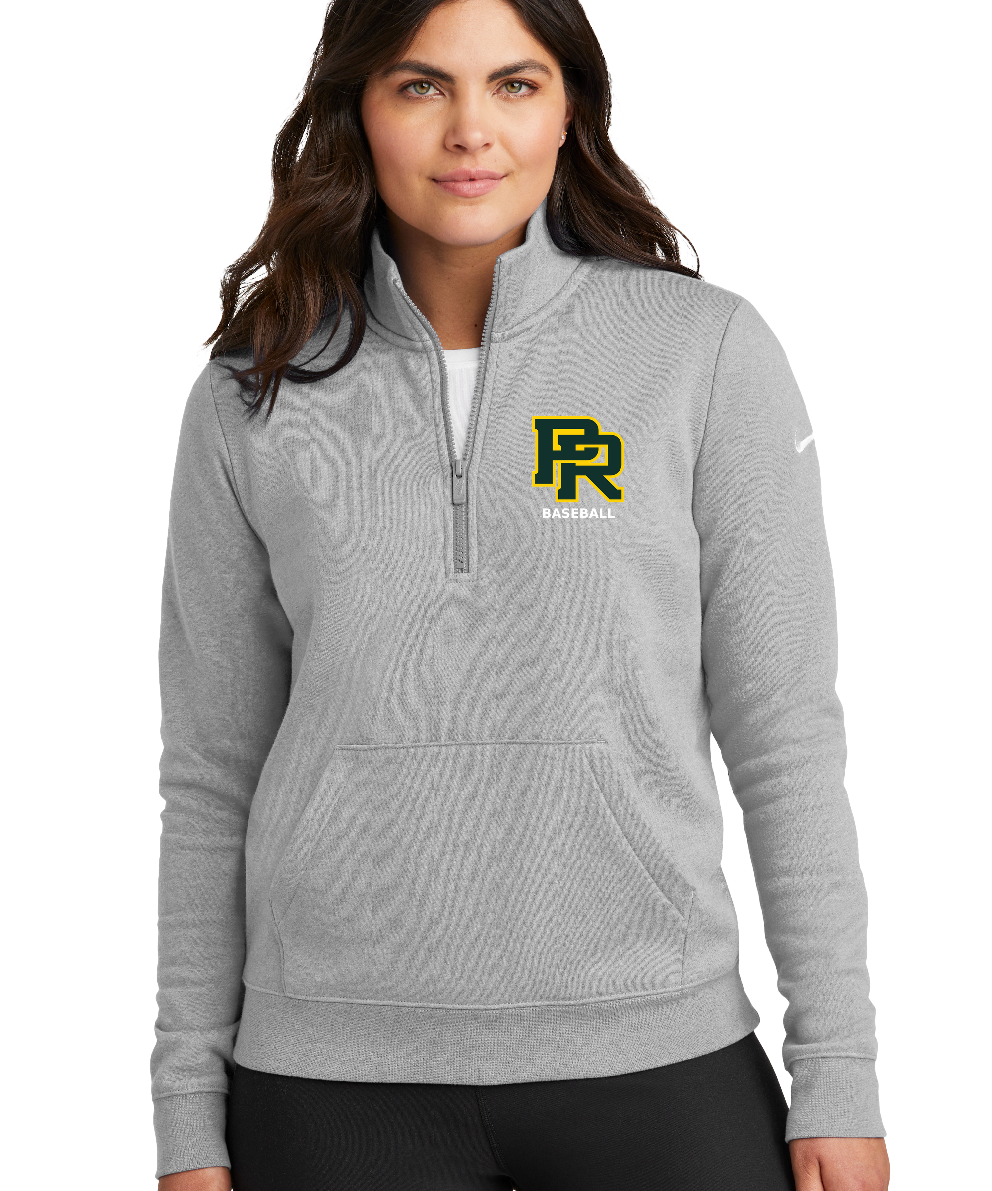Proctor Baseball - Grey 1/2 Zip - Left Chest