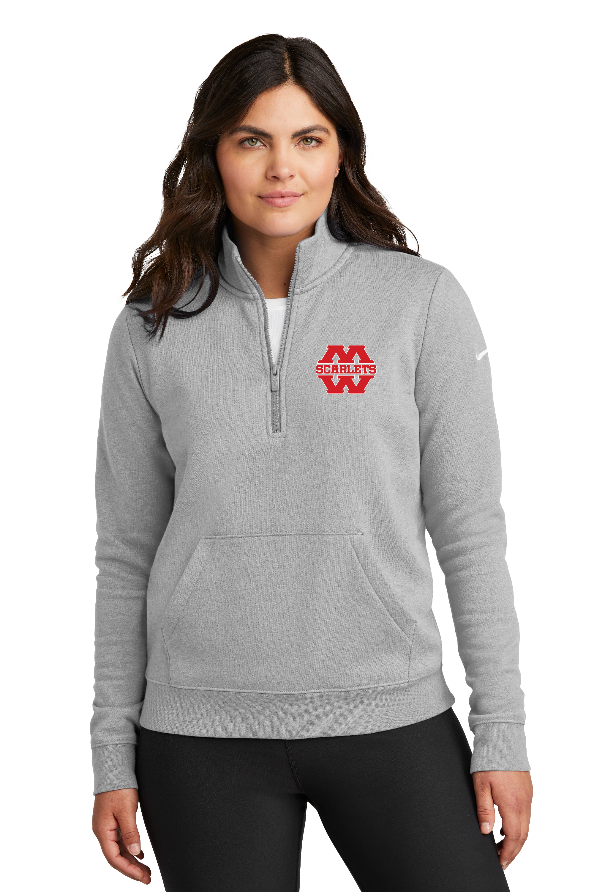 Mankato West Track - Grey 1/2 Zip - Left Chest