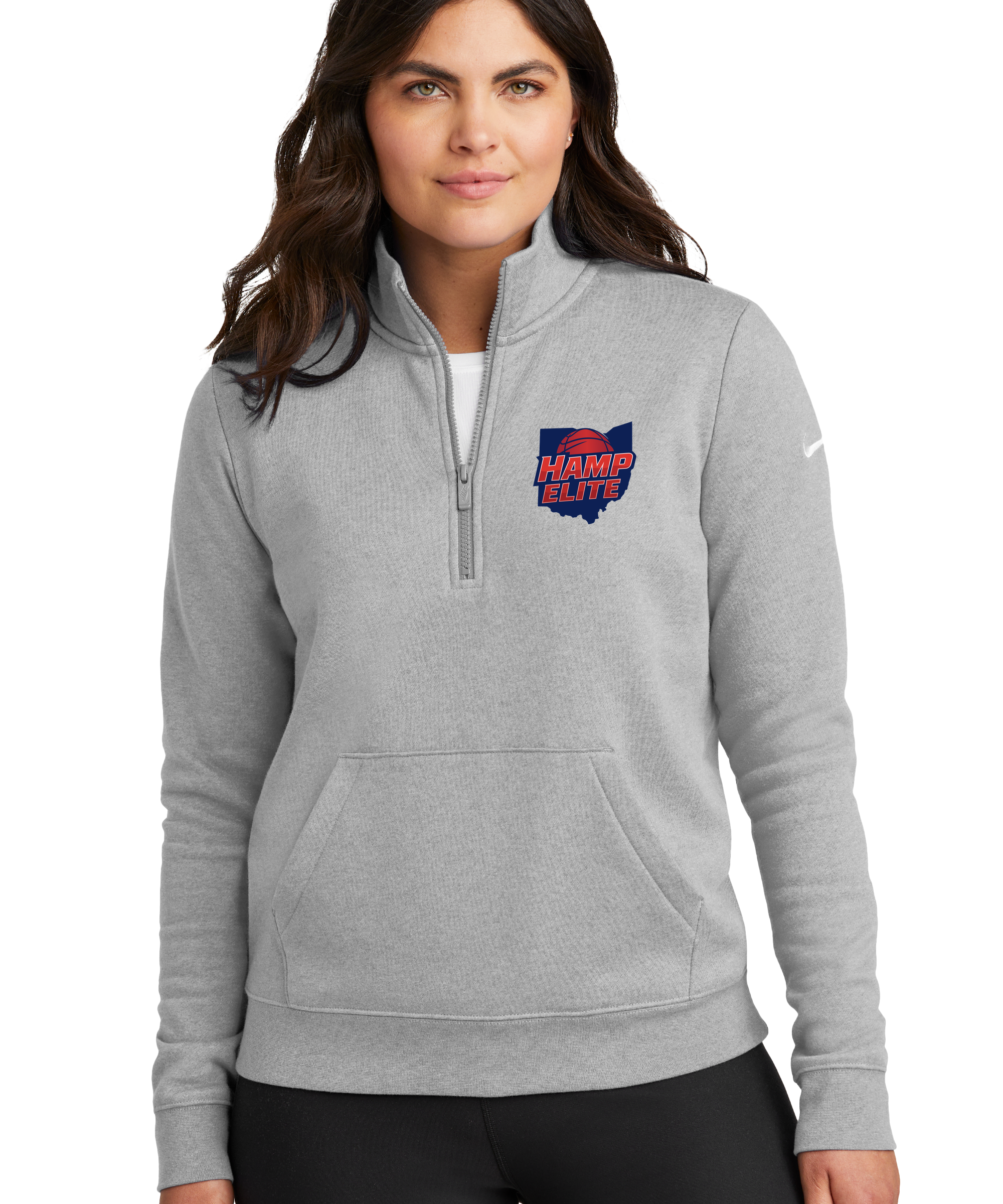 Hemp Elite - Grey 1/2 Zip - Left Chest