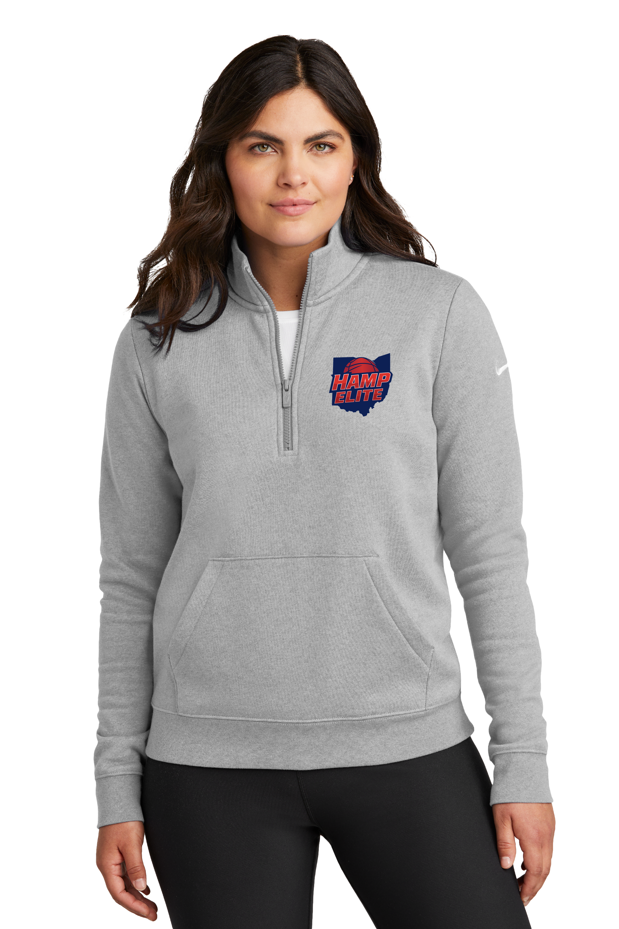 Hemp Elite - Grey 1/2 Zip - Left Chest