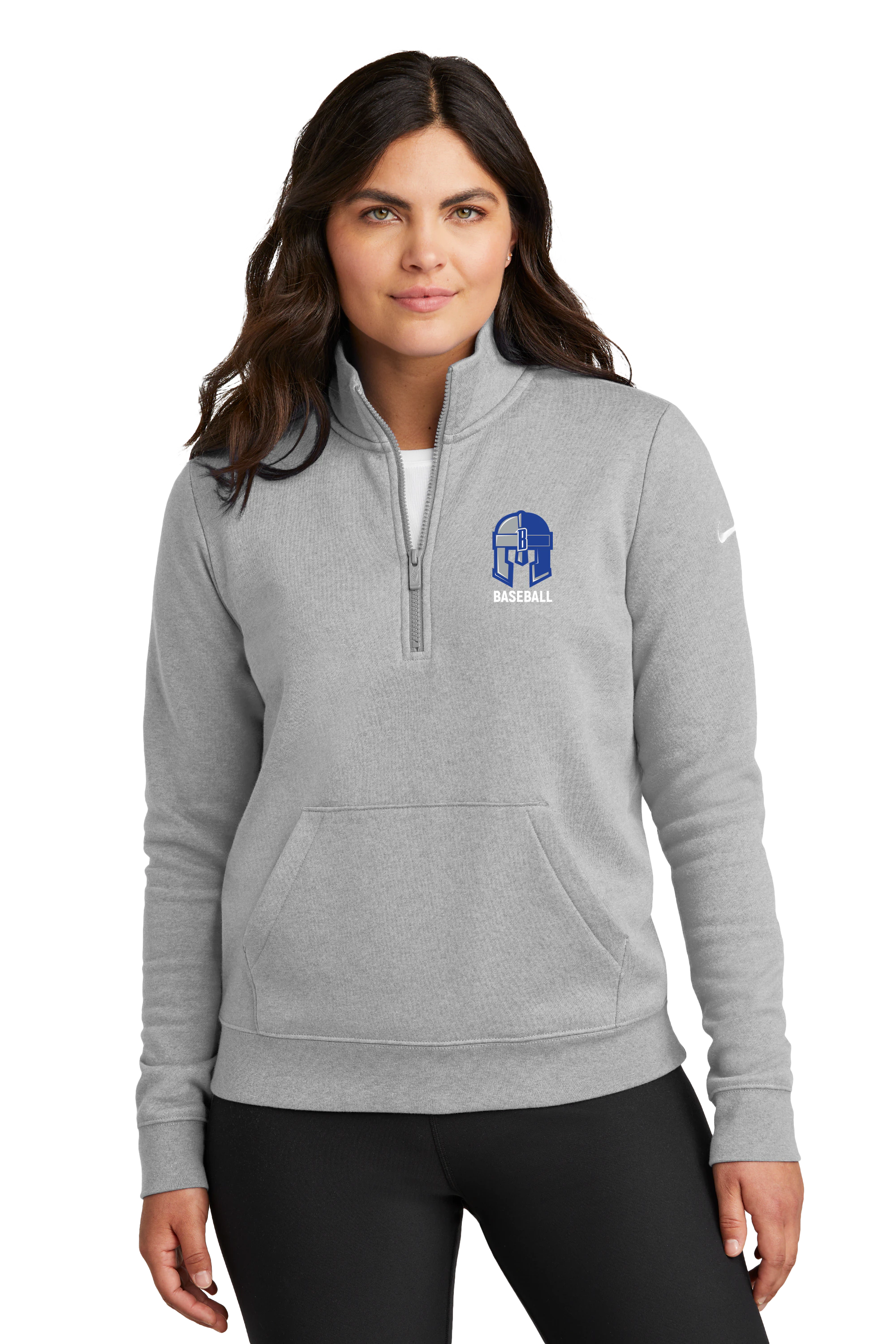 Brainerd Baseball - Grey 1/2 Zip - Left Chest