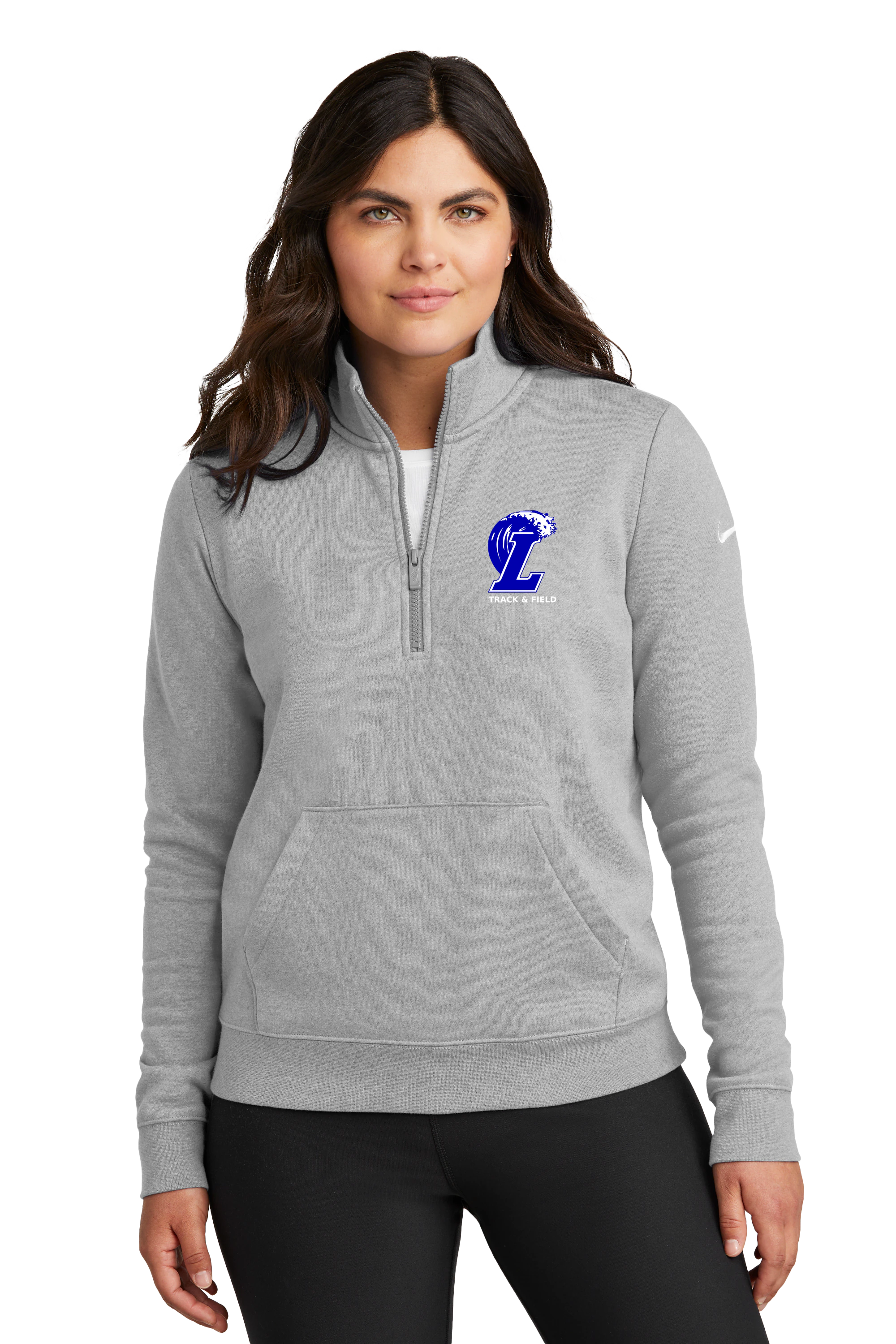 Lakeview Track - Grey 1/2 Zip - Left Chest