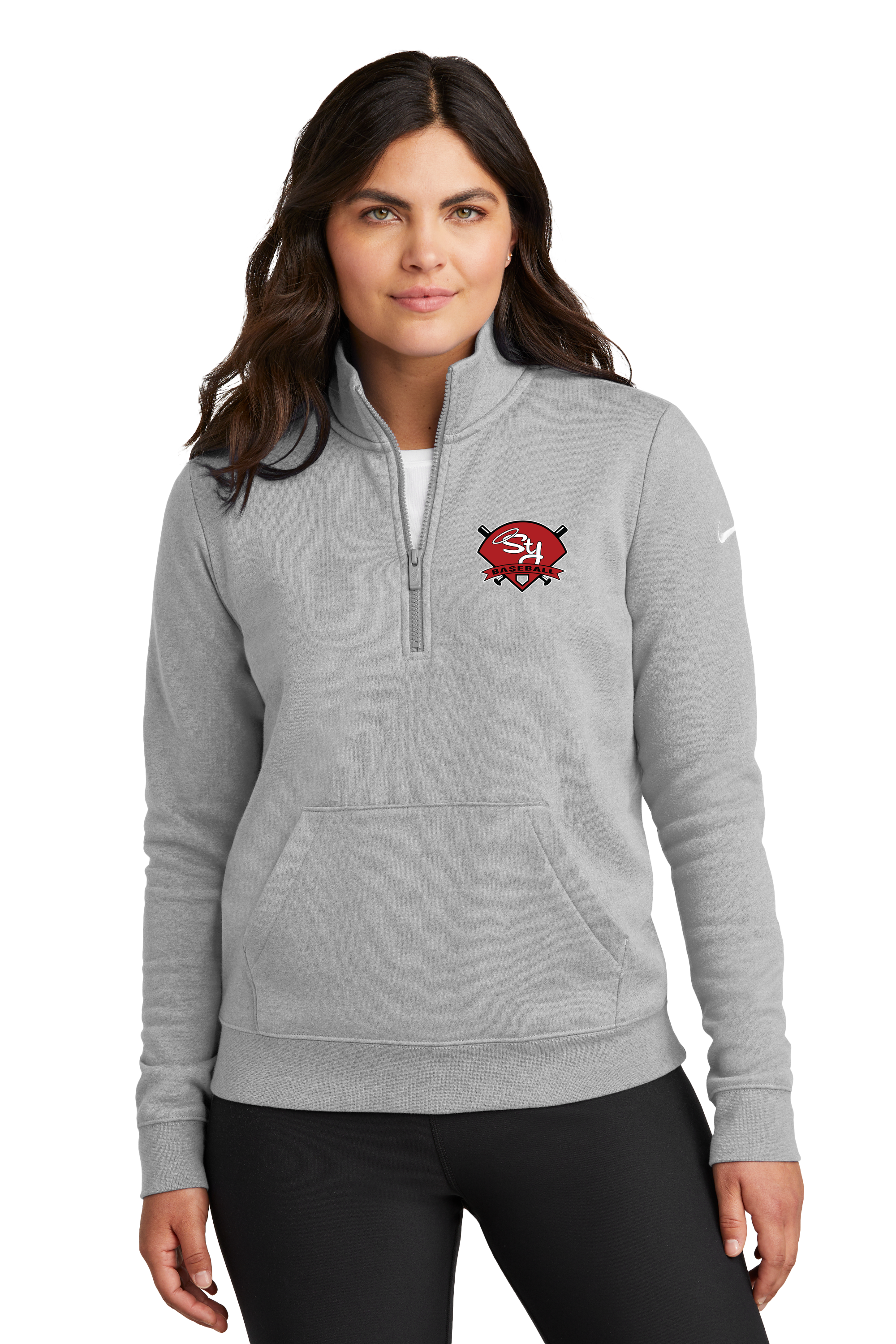 St. James Baseball - Grey 1/2 Zip - Left Chest