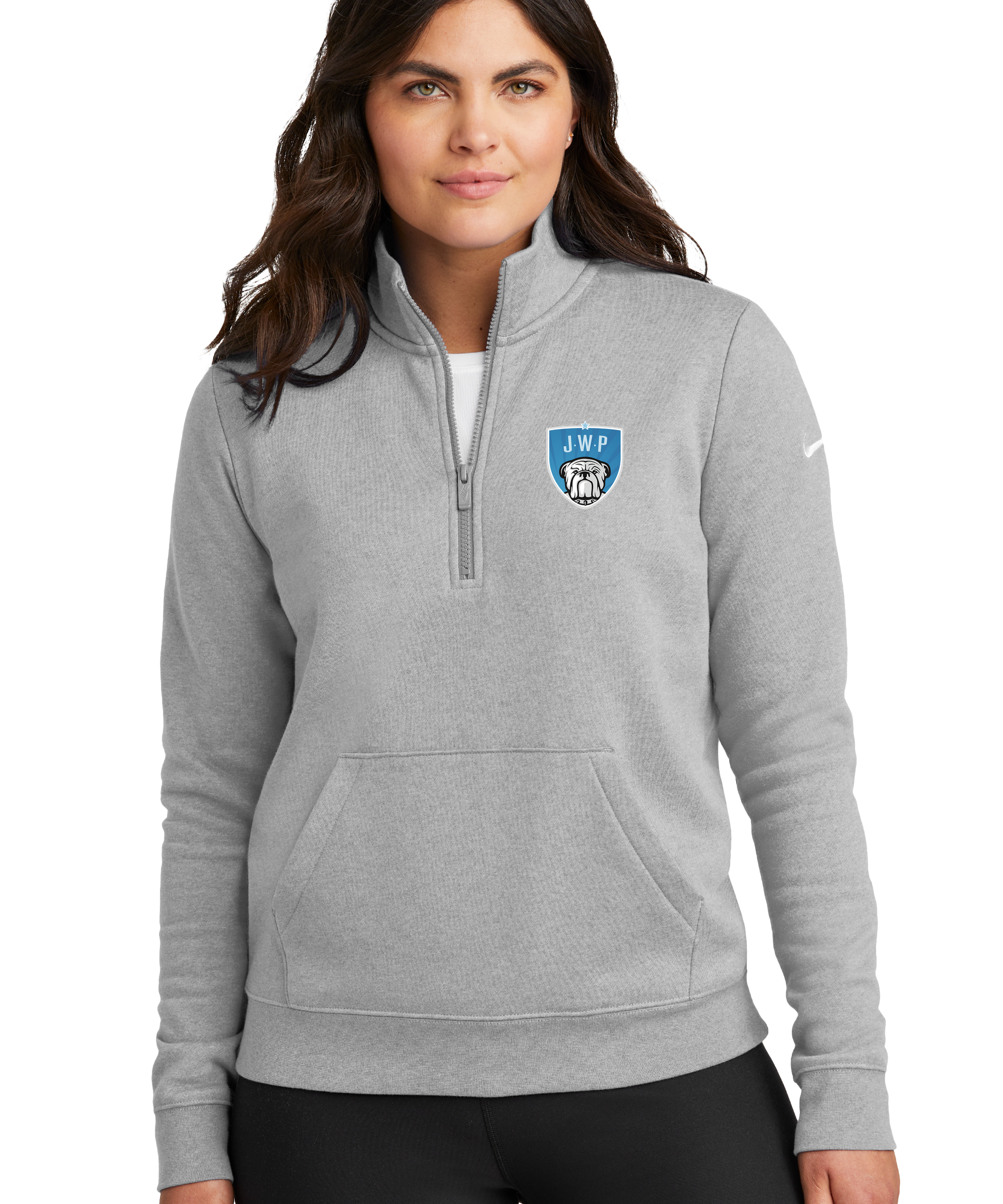JWP Football - Grey 1/2 Zip - Left Chest