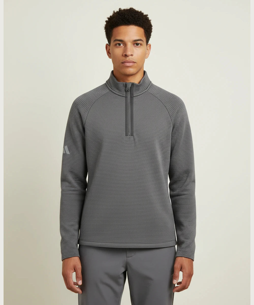Notre Dame High School Team Store - Grey Quarter Zip - Left Chest (model)