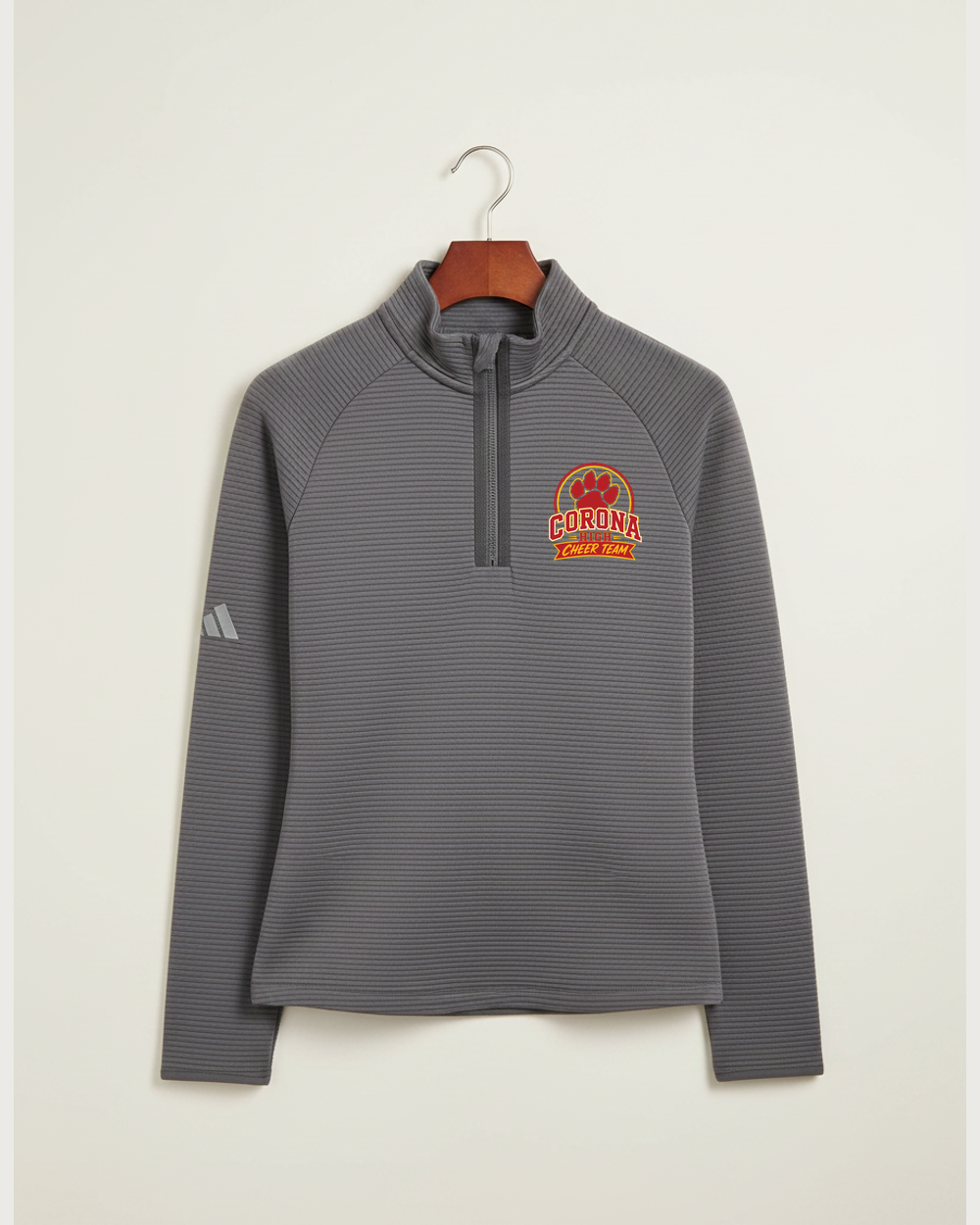 Corona Senior High School Cheer - Grey Quarter Zip - Left Chest