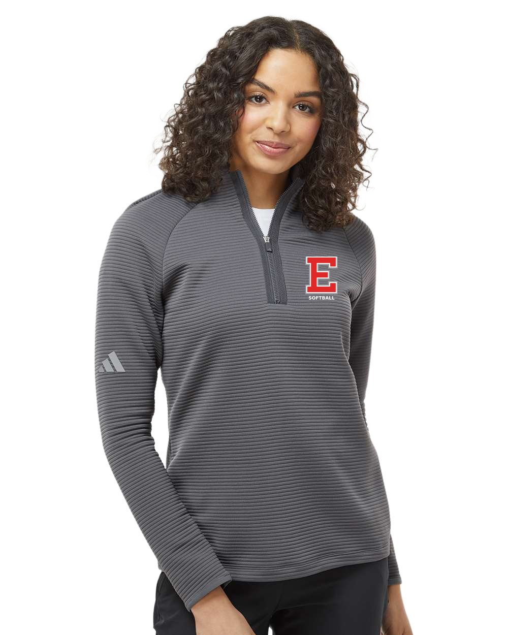 Duluth East Softball - Grey Quarter Zip - Left Chest