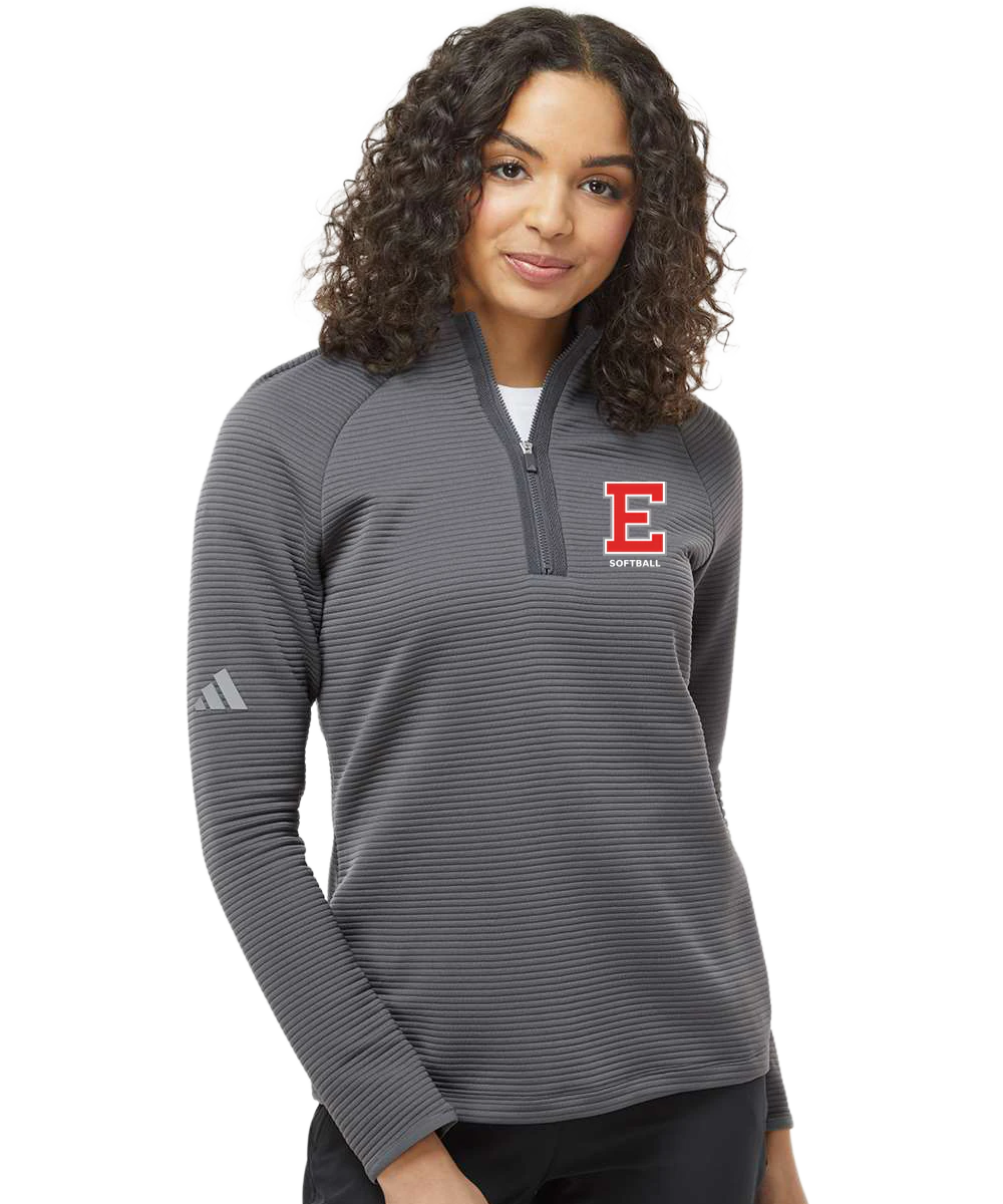 Duluth East Softball - Grey Quarter Zip - Left Chest