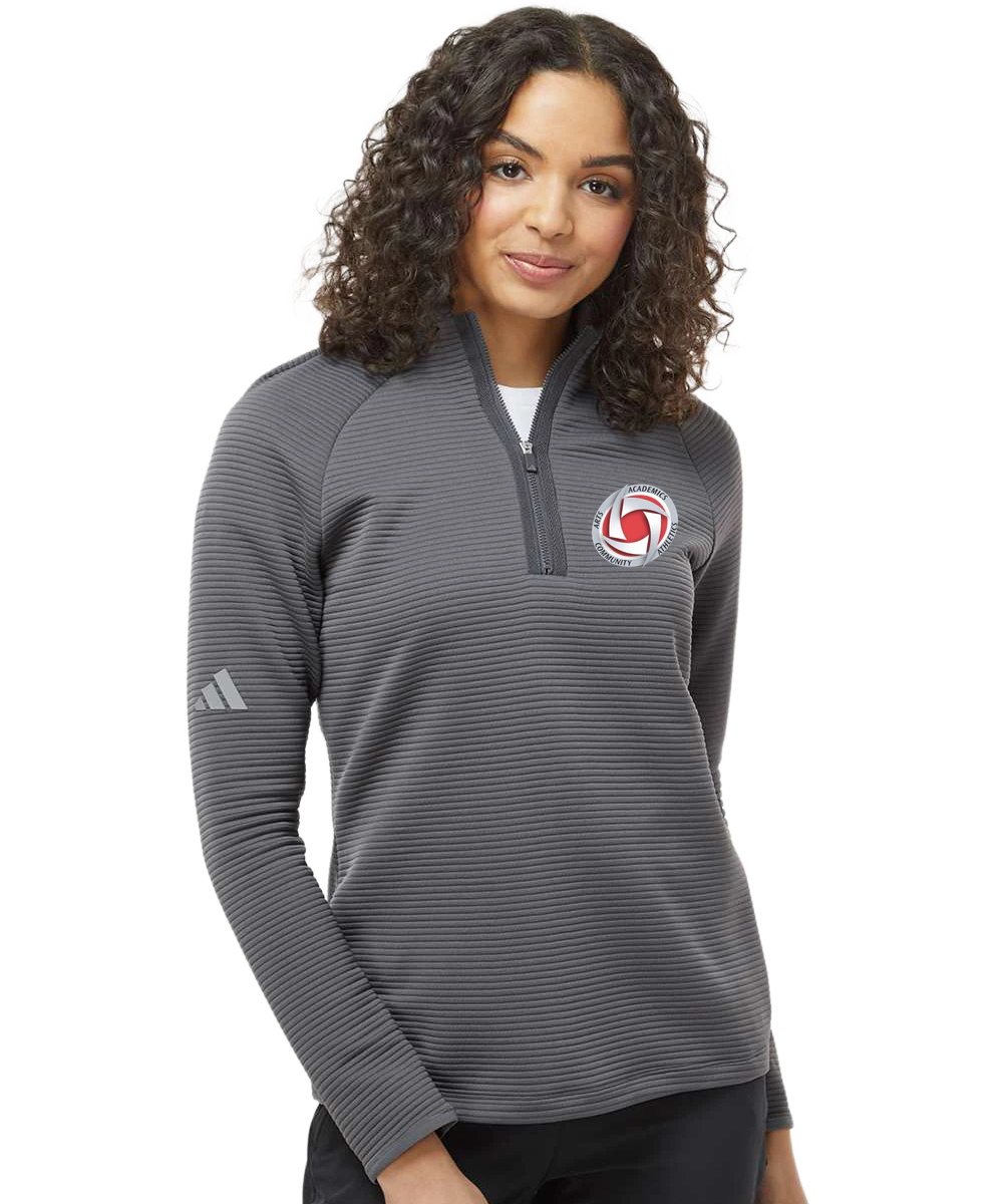 Houston Volleyball - Grey Quarter Zip - Left Chest