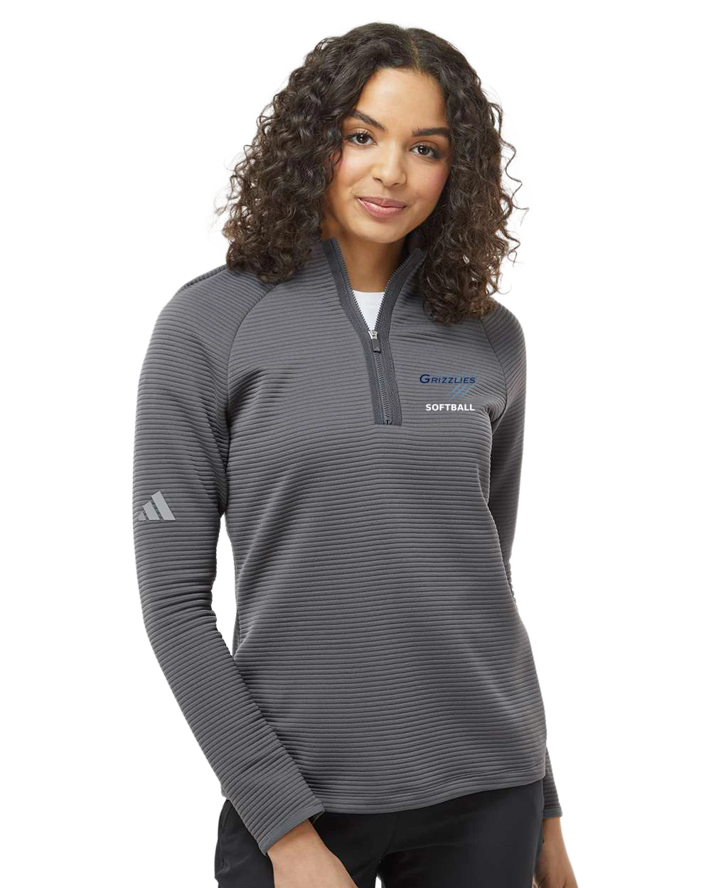 North Woods Softball - Grey Quarter Zip - Left Chest