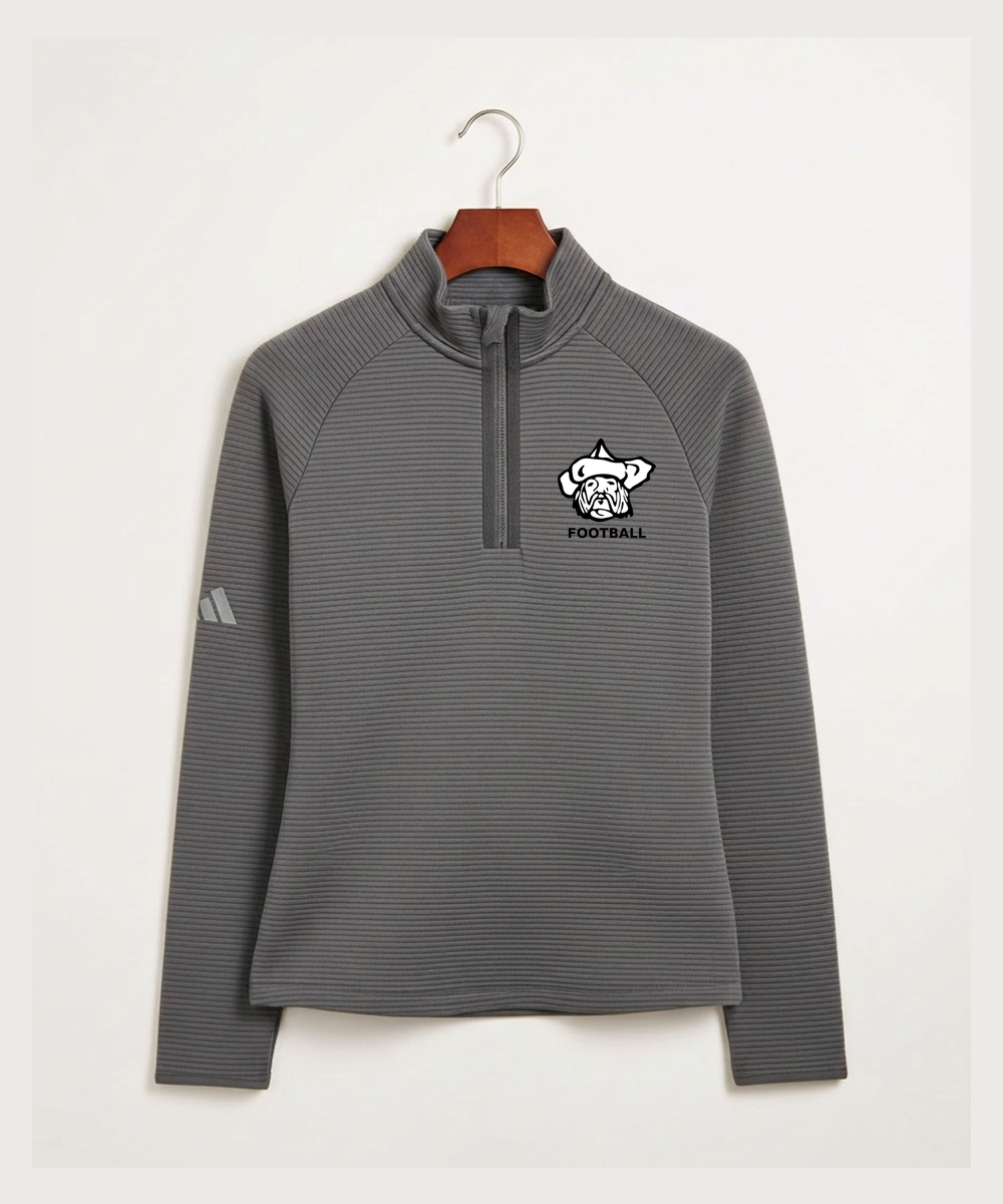 Polo HS Football general - Grey Quarter Zip - Left Chest
