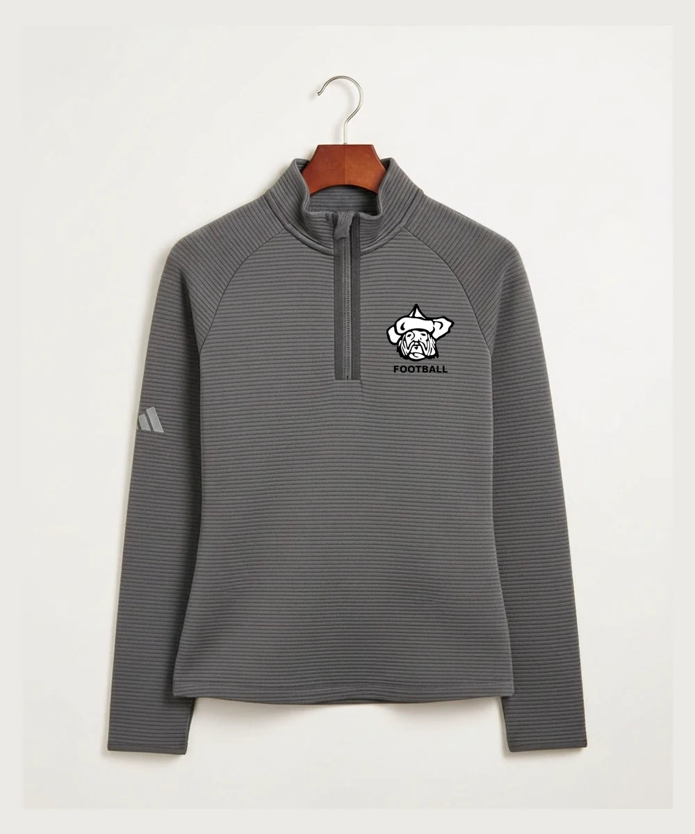 Polo HS Football general - Grey Quarter Zip - Left Chest